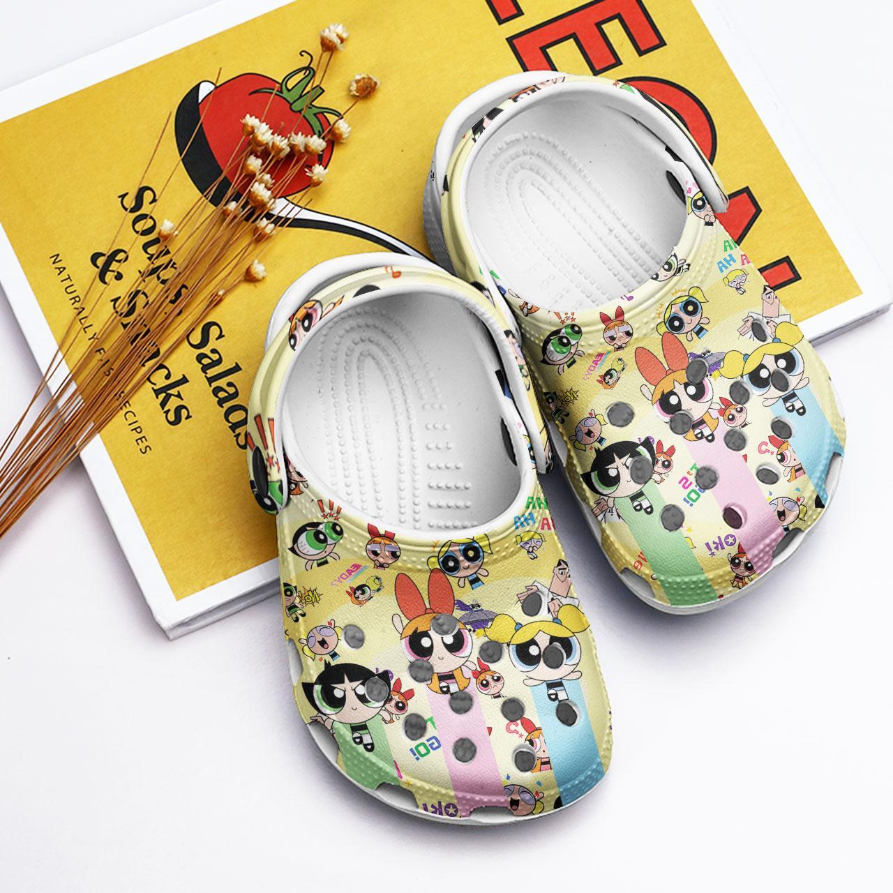 Merchidea The Powerpuff Girls Cartoon Crocs Crocband Clogs Shoes Comfortable For Men Women and Kids