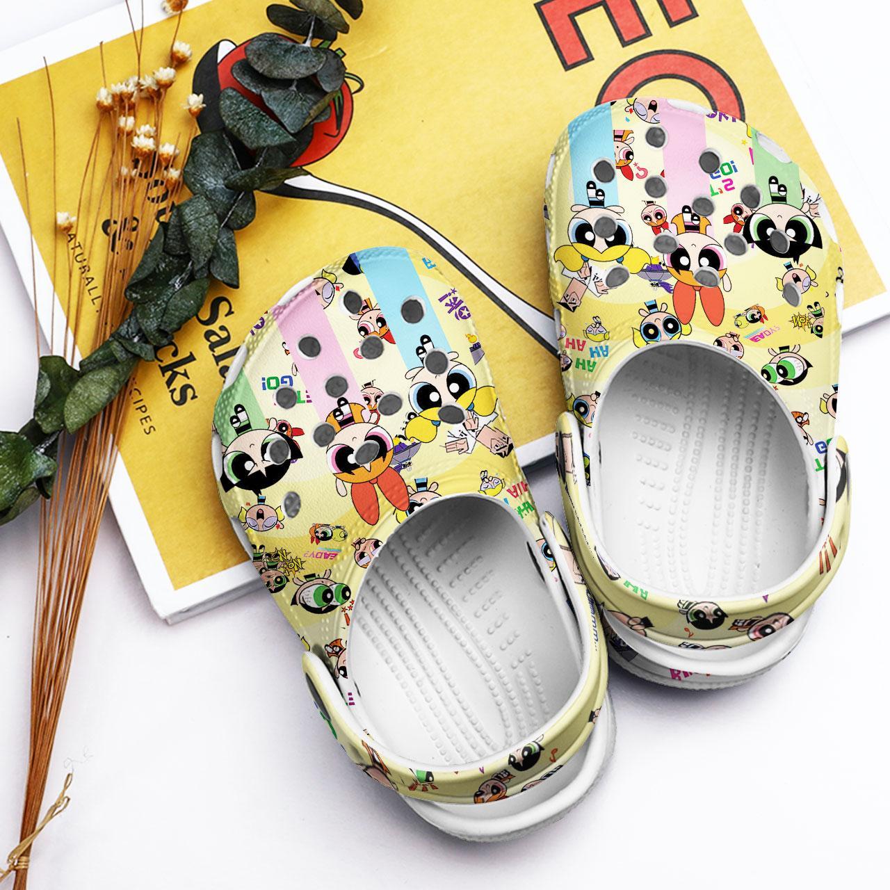 Merchidea The Powerpuff Girls Cartoon Crocs Crocband Clogs Shoes Comfortable For Men Women and Kids