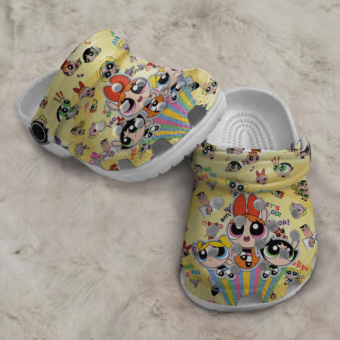 Merchidea The Powerpuff Girls Cartoon Crocs Crocband Clogs Shoes Comfortable For Men Women and Kids