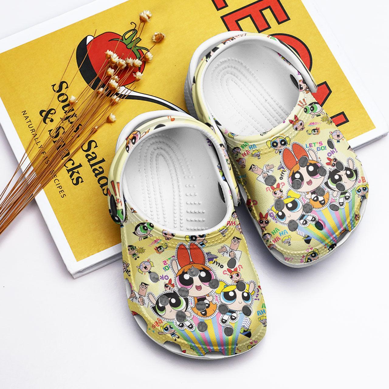 Merchidea The Powerpuff Girls Cartoon Crocs Crocband Clogs Shoes Comfortable For Men Women and Kids