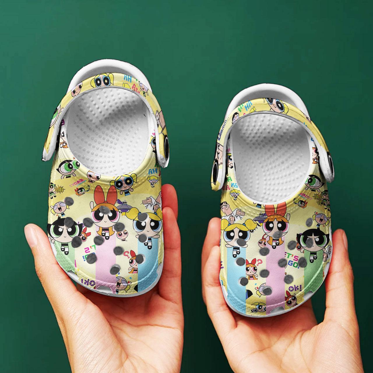 Merchidea The Powerpuff Girls Cartoon Crocs Crocband Clogs Shoes Comfortable For Men Women and Kids