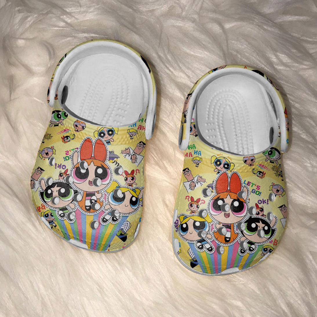 Merchidea The Powerpuff Girls Cartoon Crocs Crocband Clogs Shoes Comfortable For Men Women and Kids