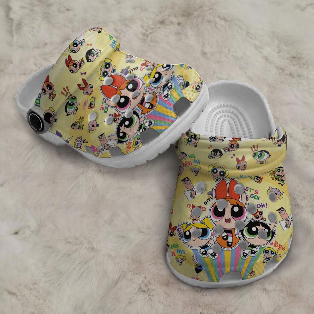 Merchidea The Powerpuff Girls Cartoon Crocs Crocband Clogs Shoes Comfortable For Men Women and Kids