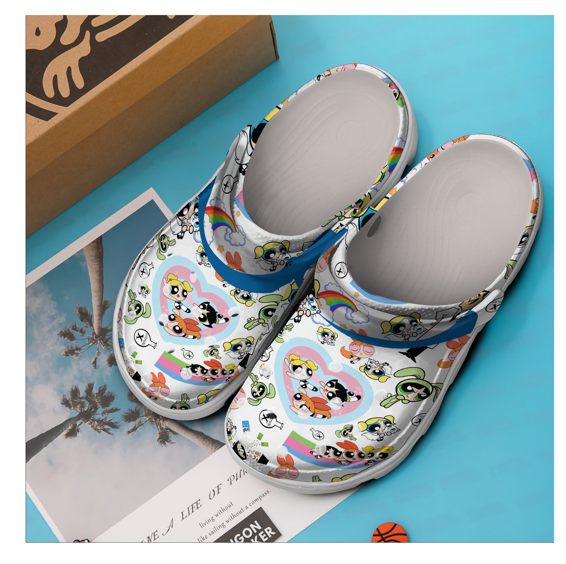 Merchidea The Powerpuff Girls TV Series Crocs Crocband Clogs Shoes Comfortable For Men Women and Kids