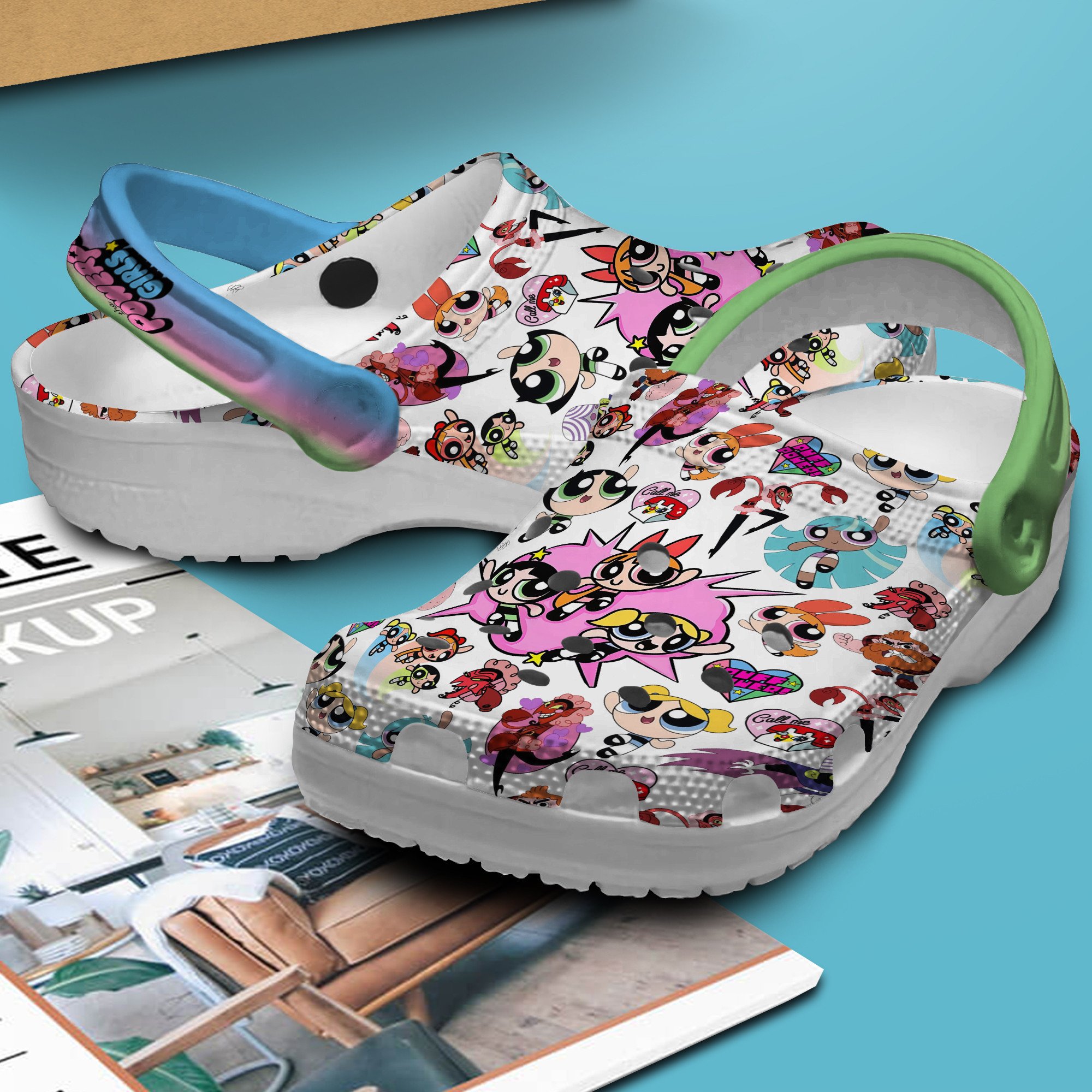 Merchidea The Powerpuff Girls TV Series Crocs Crocband Clogs Shoes Comfortable For Men Women and Kids