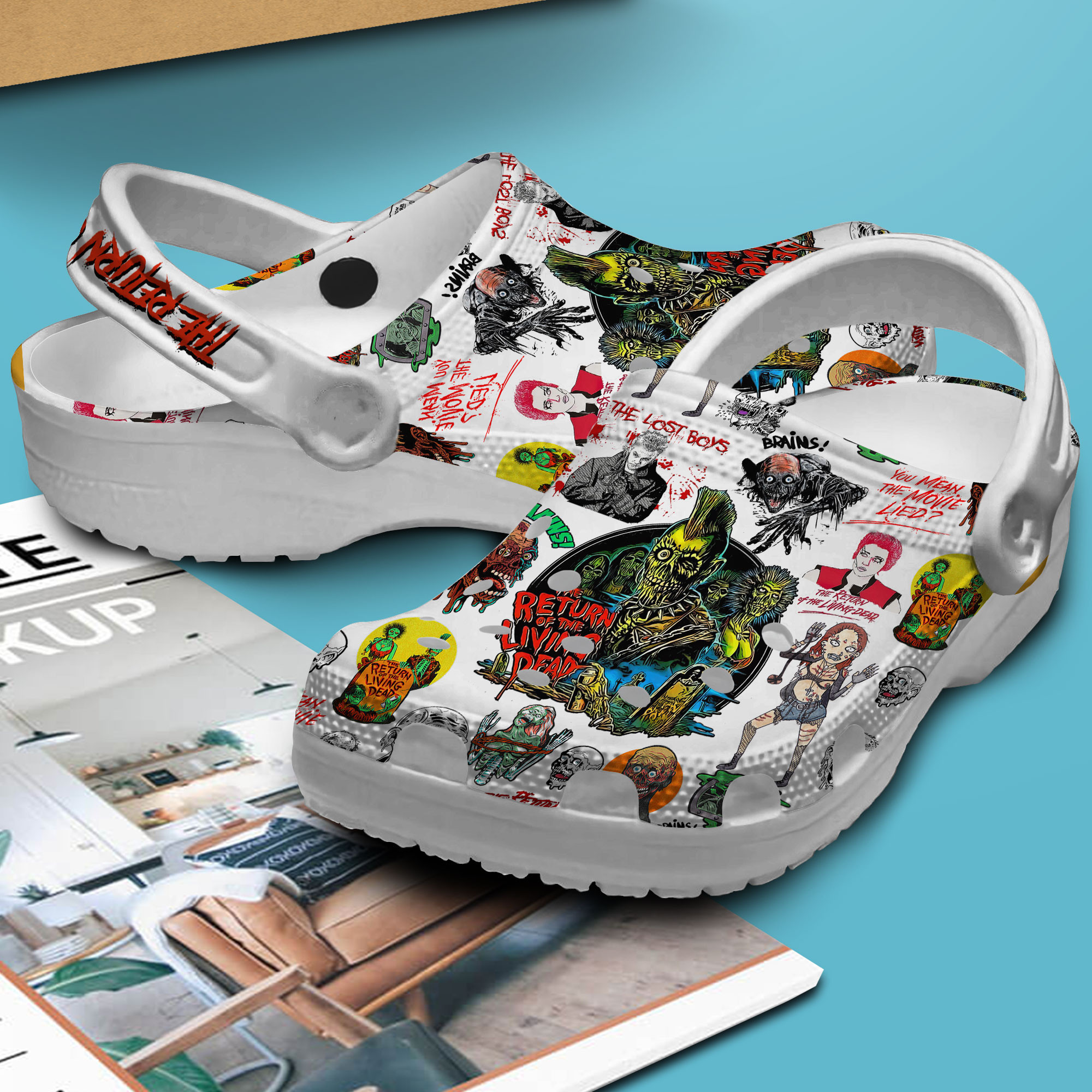 Merchidea The Return Of The Living Dead Movie Crocs Crocband Clogs Shoes Comfortable For Men Women and Kids