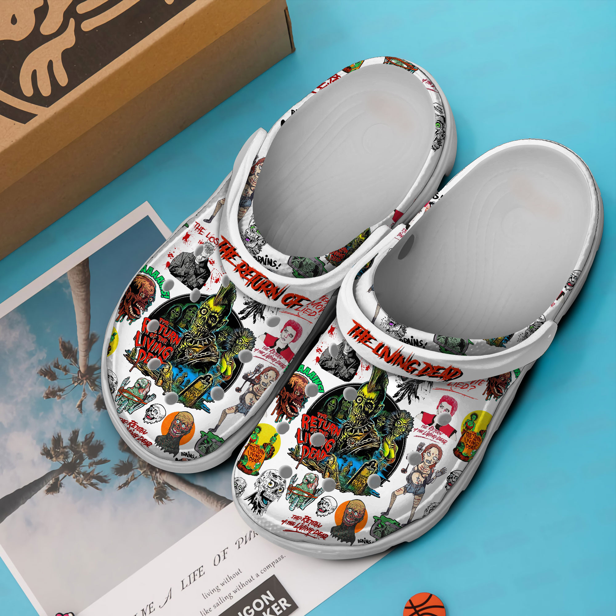 Merchidea The Return Of The Living Dead Movie Crocs Crocband Clogs Shoes Comfortable For Men Women and Kids