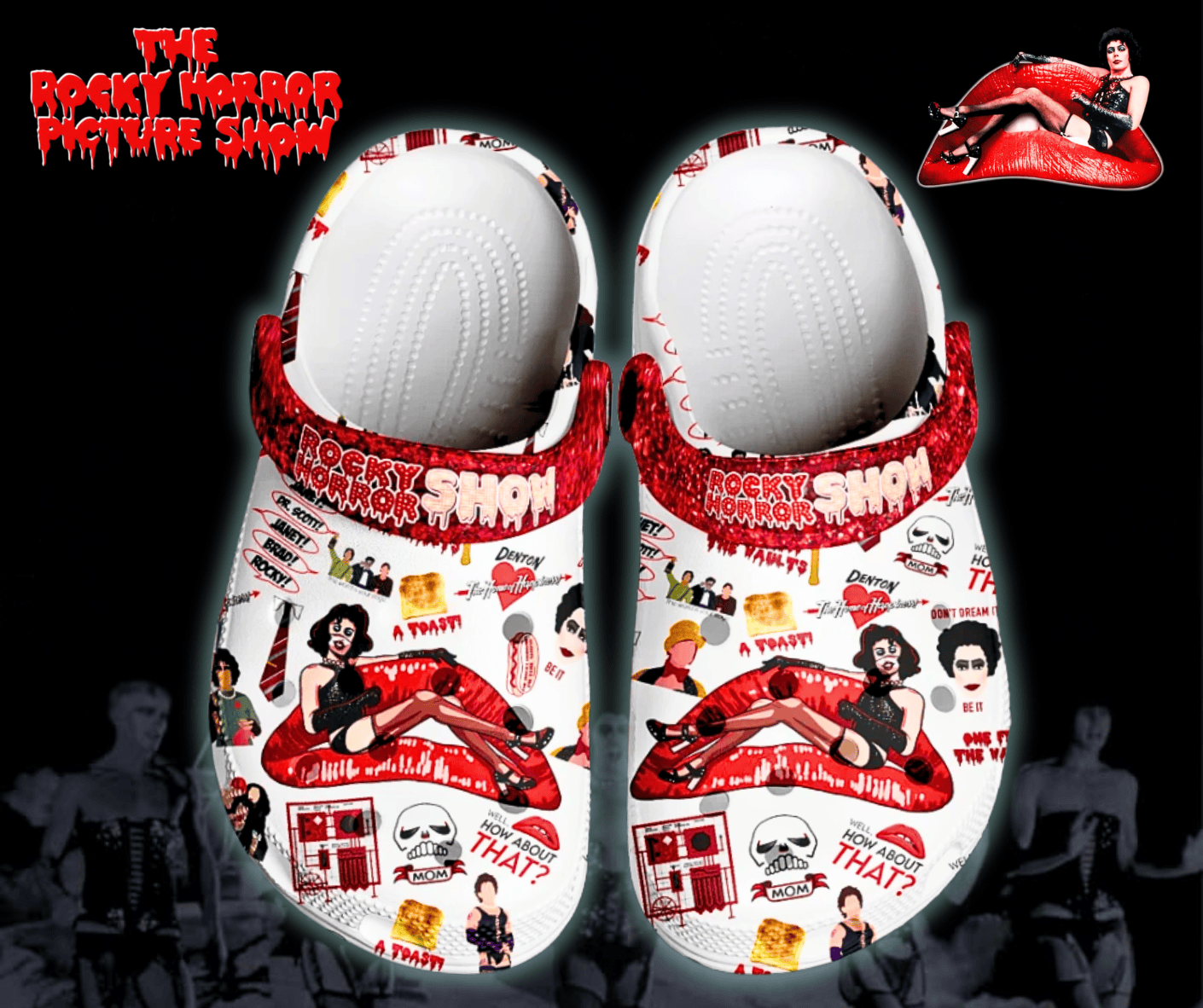 Merchidea The Rocky Horror Picture Show Movie Crocs Crocband Clogs Shoes Comfortable For Men Women and Kids
