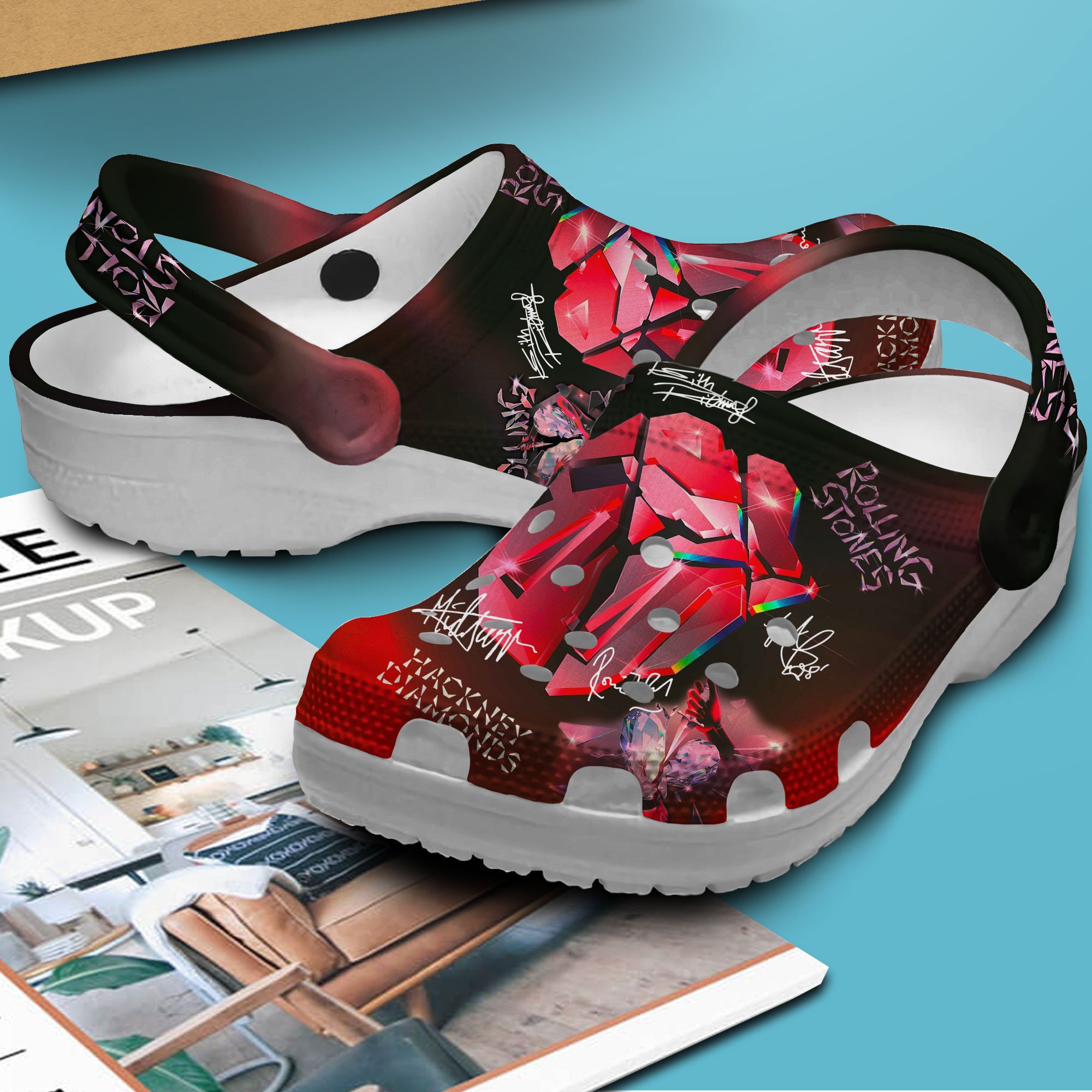 Merchidea The Rolling Stones Music Crocs Crocband Clogs Shoes Comfortable For Men Women and Kids