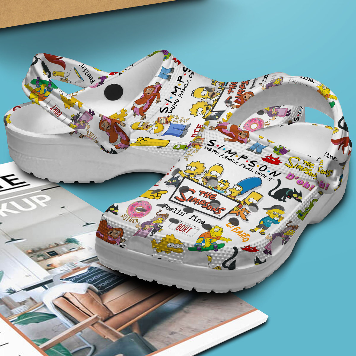 Merchidea The Simpsons Cartoon Crocs Crocband Clogs Shoes Comfortable For Men Women and Kids