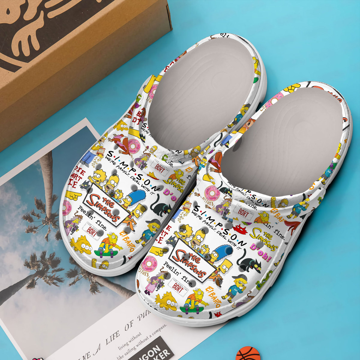 Merchidea The Simpsons Cartoon Crocs Crocband Clogs Shoes Comfortable For Men Women and Kids