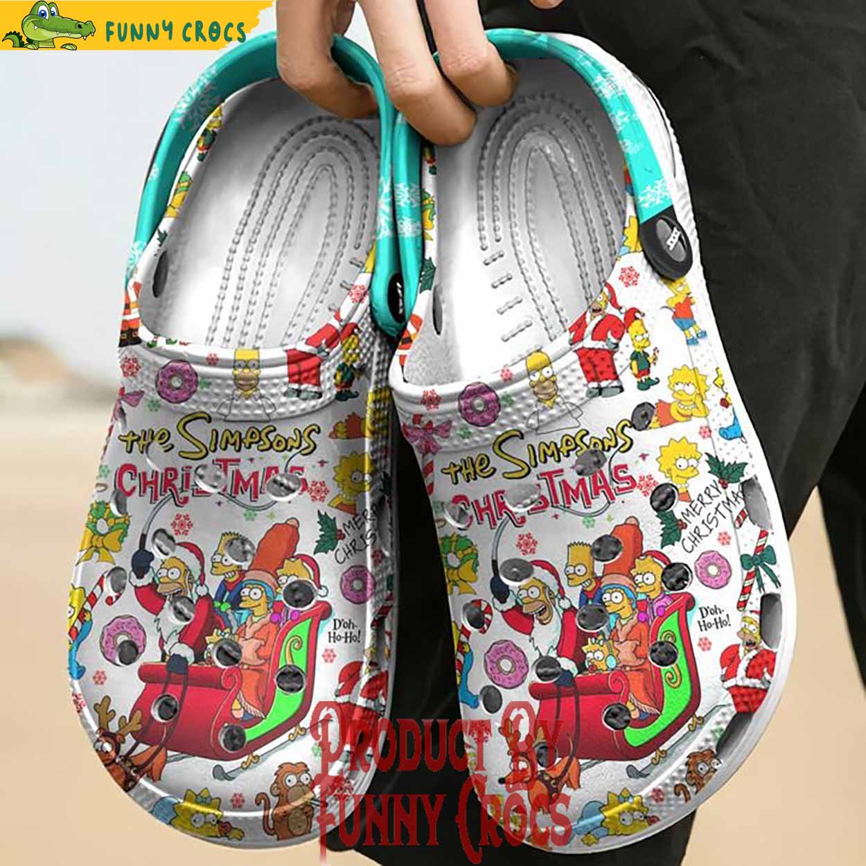 Merchidea The Simpsons TV Series Christmas Crocs Crocband Clogs Shoes Comfortable For Men Women and Kids