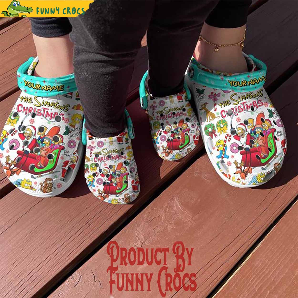 Merchidea The Simpsons TV Series Christmas Crocs Crocband Clogs Shoes Comfortable For Men Women and Kids