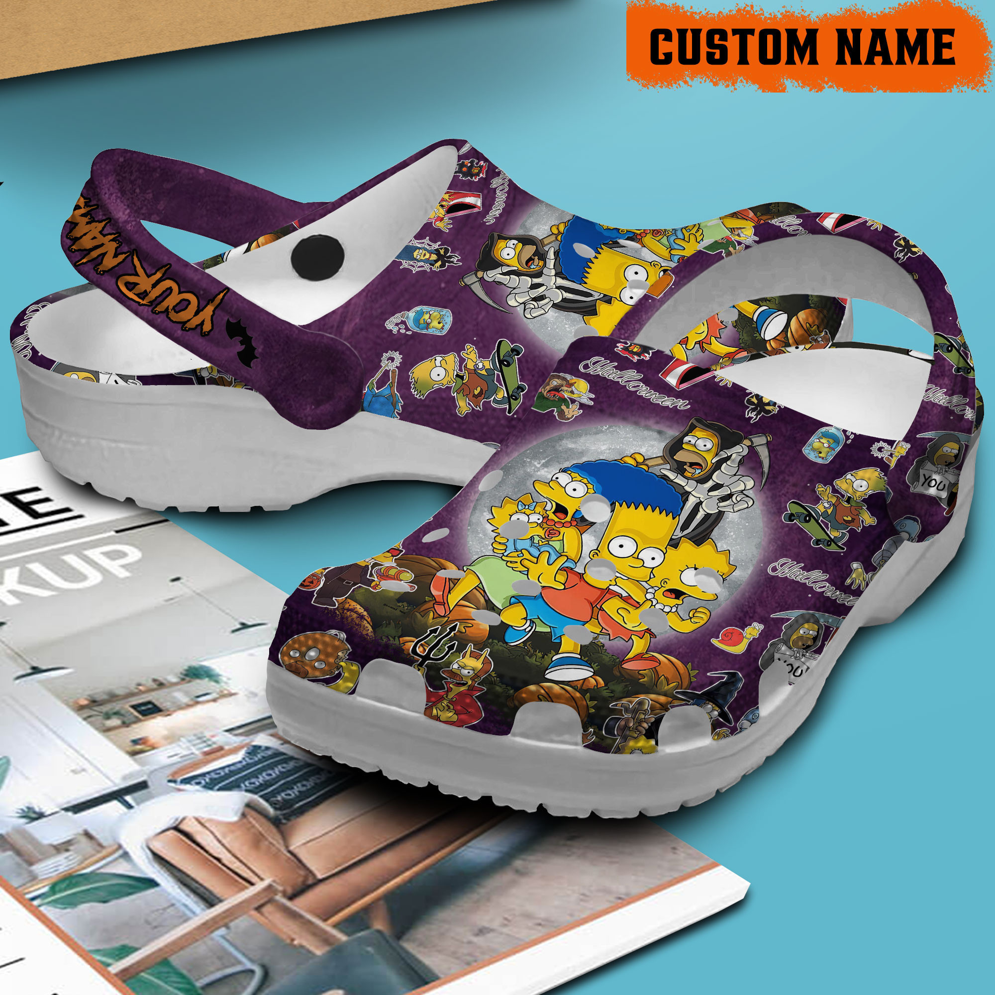 Merchidea The Simpsons TV Series Crocs Crocband Clogs Shoes Comfortable For Men Women and Kids