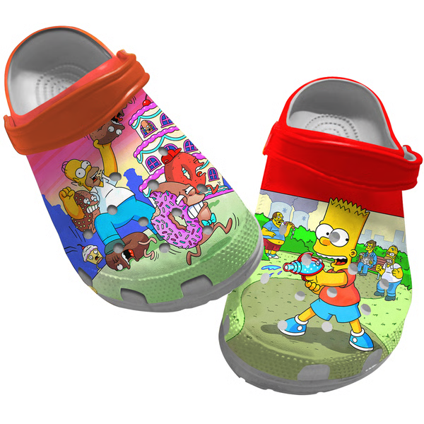 Merchidea The Simpsons TV series Crocs Crocband Clogs Shoes Comfortable For Men Women and Kids