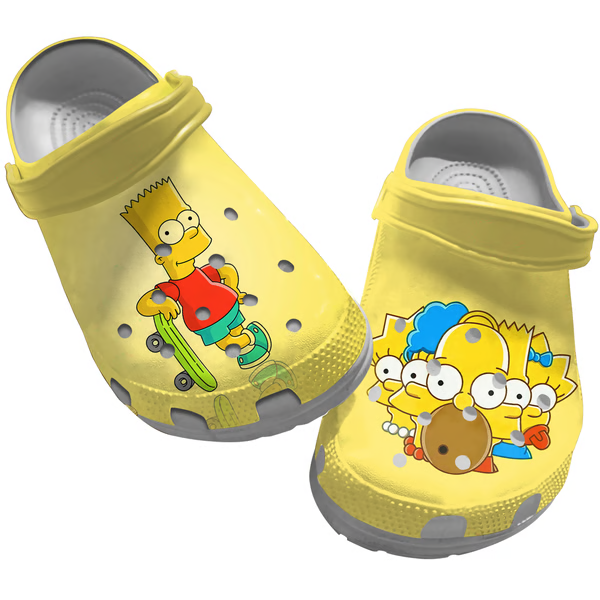 Merchidea The Simpsons TV Series Crocs Crocband Clogs Shoes Comfortable For Men Women and Kids