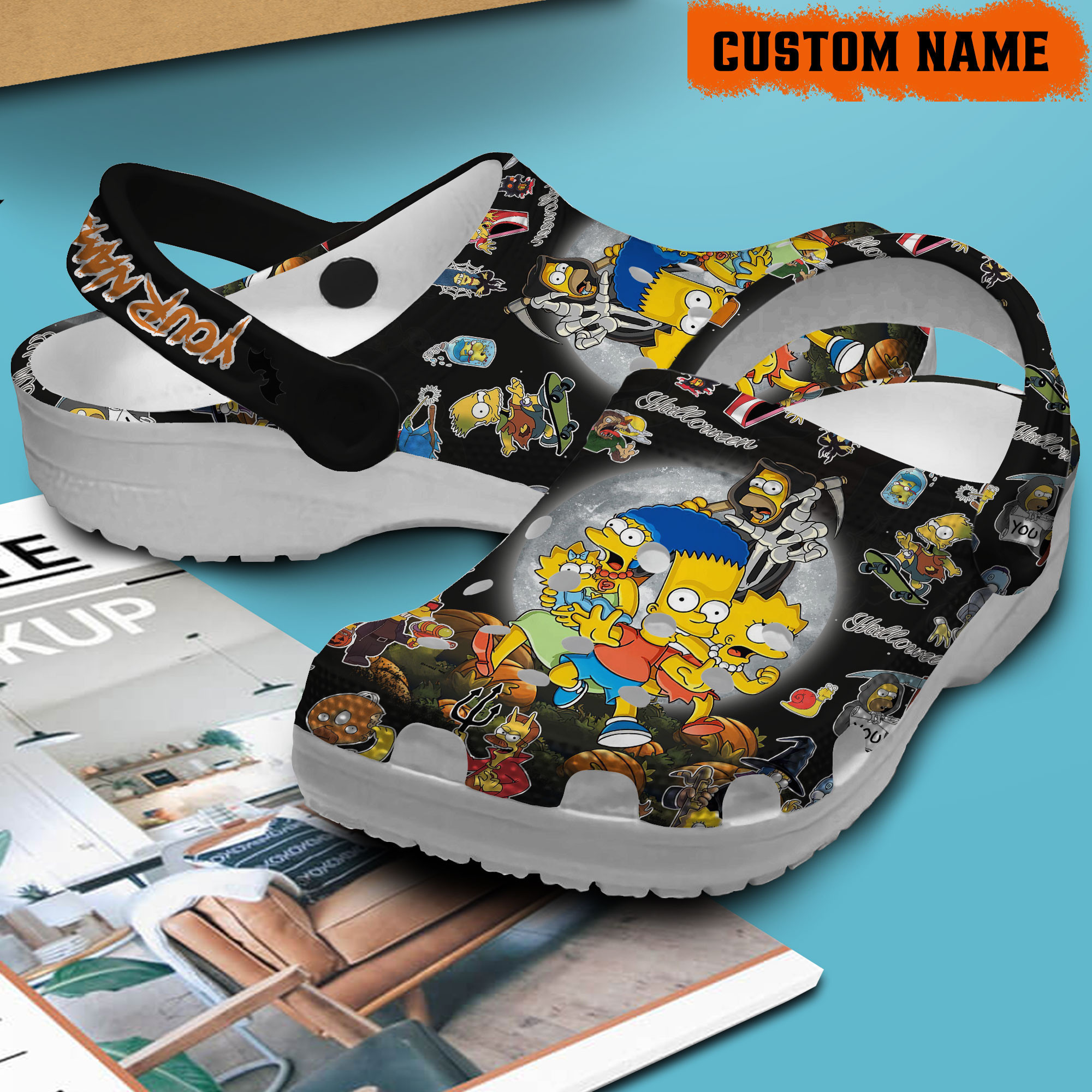 Merchidea The Simpsons TV Series Crocs Crocband Clogs Shoes Comfortable For Men Women and Kids