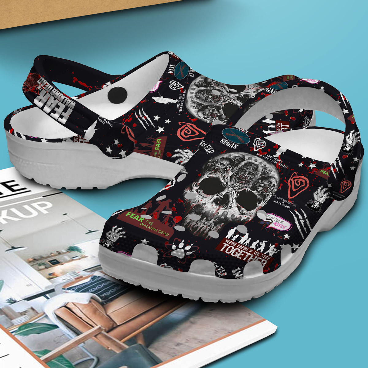 Merchidea The Walking Dead Movie Crocs Crocband Clogs Shoes Comfortable For Men Women and Kids