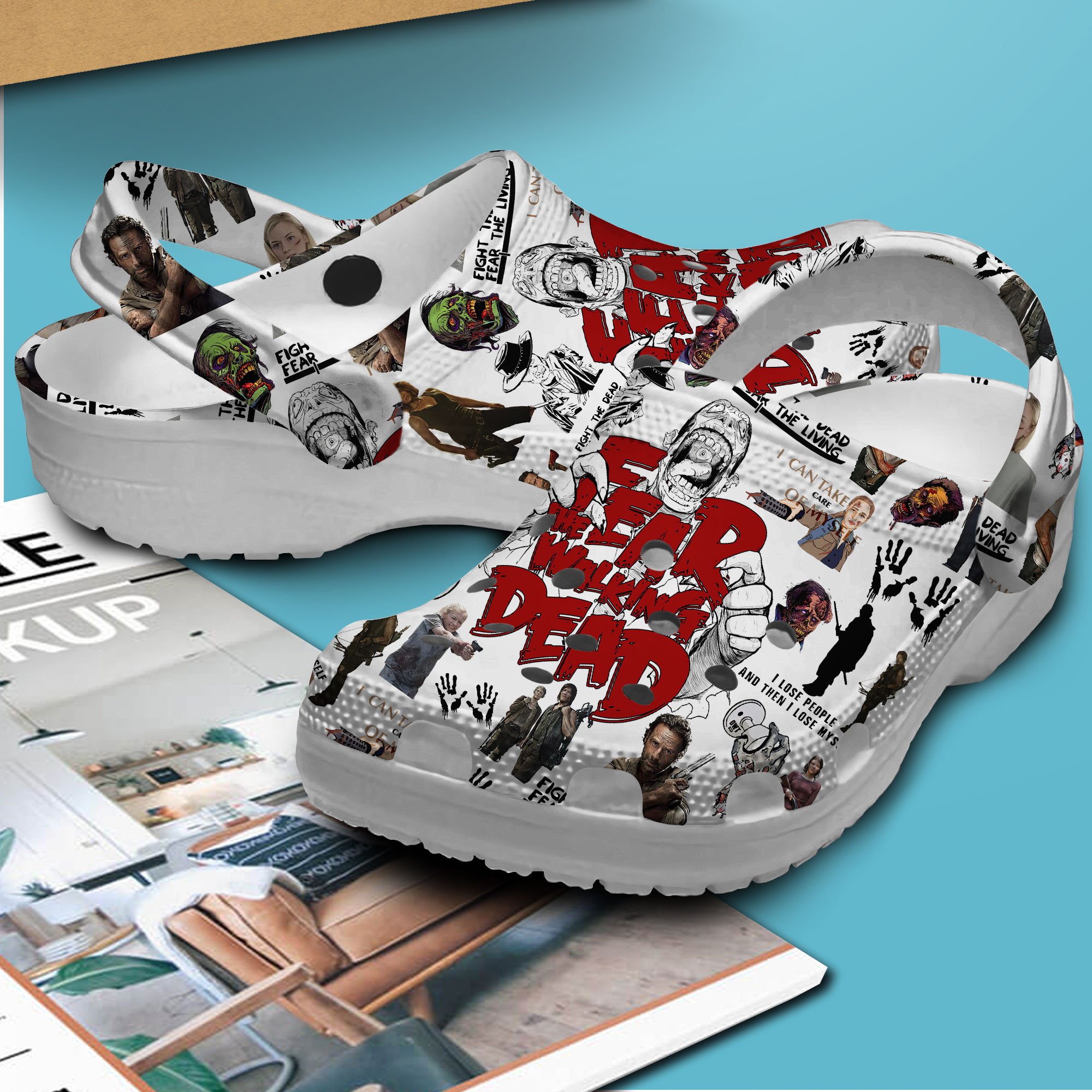Merchidea The Walking Dead TV series Crocs Crocband Clogs Shoes Comfortable For Men Women and Kids