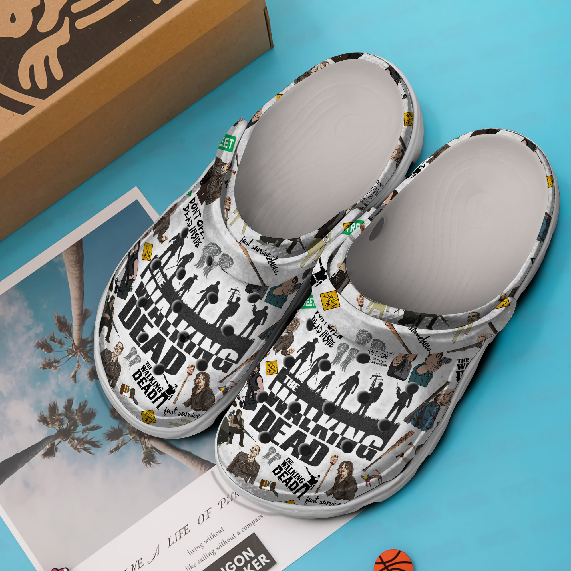 Merchidea The Walking Dead TV series Crocs Crocband Clogs Shoes Comfortable For Men Women and Kids