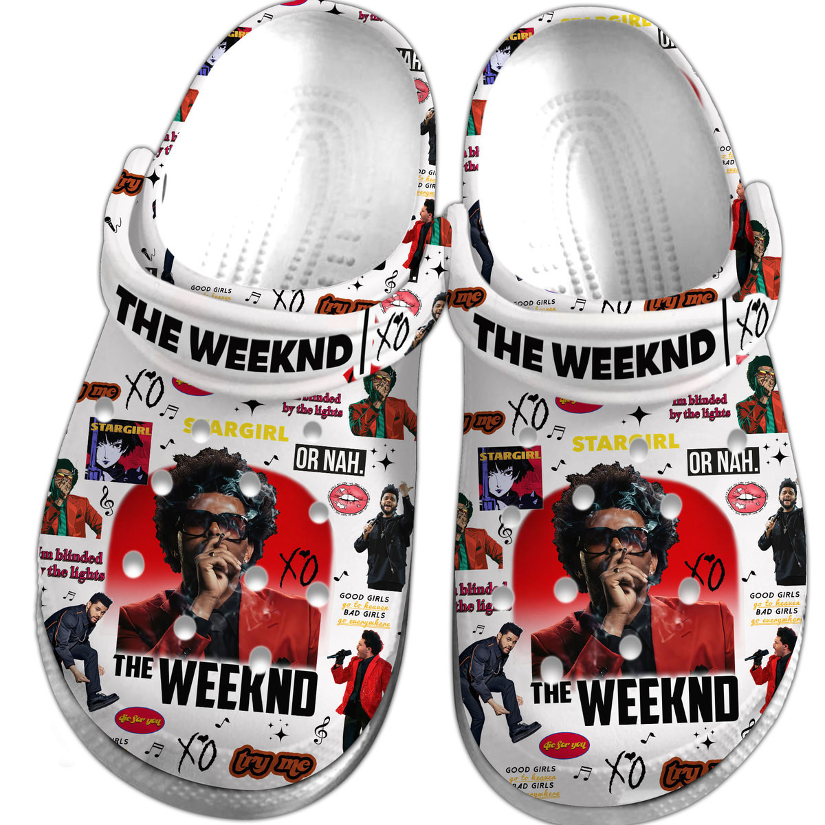 Merchidea The Weeknd Music Crocs Crocband Clogs Shoes Comfortable For Men Women and Kids