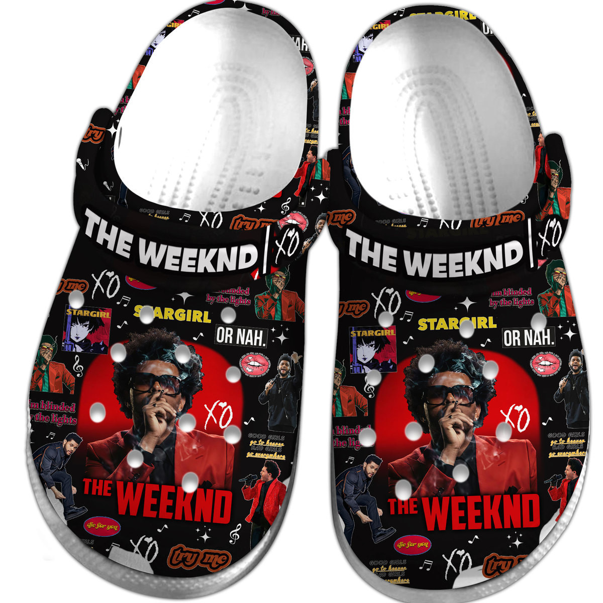 Merchidea The Weeknd Music Crocs Crocband Clogs Shoes Comfortable For Men Women and Kids