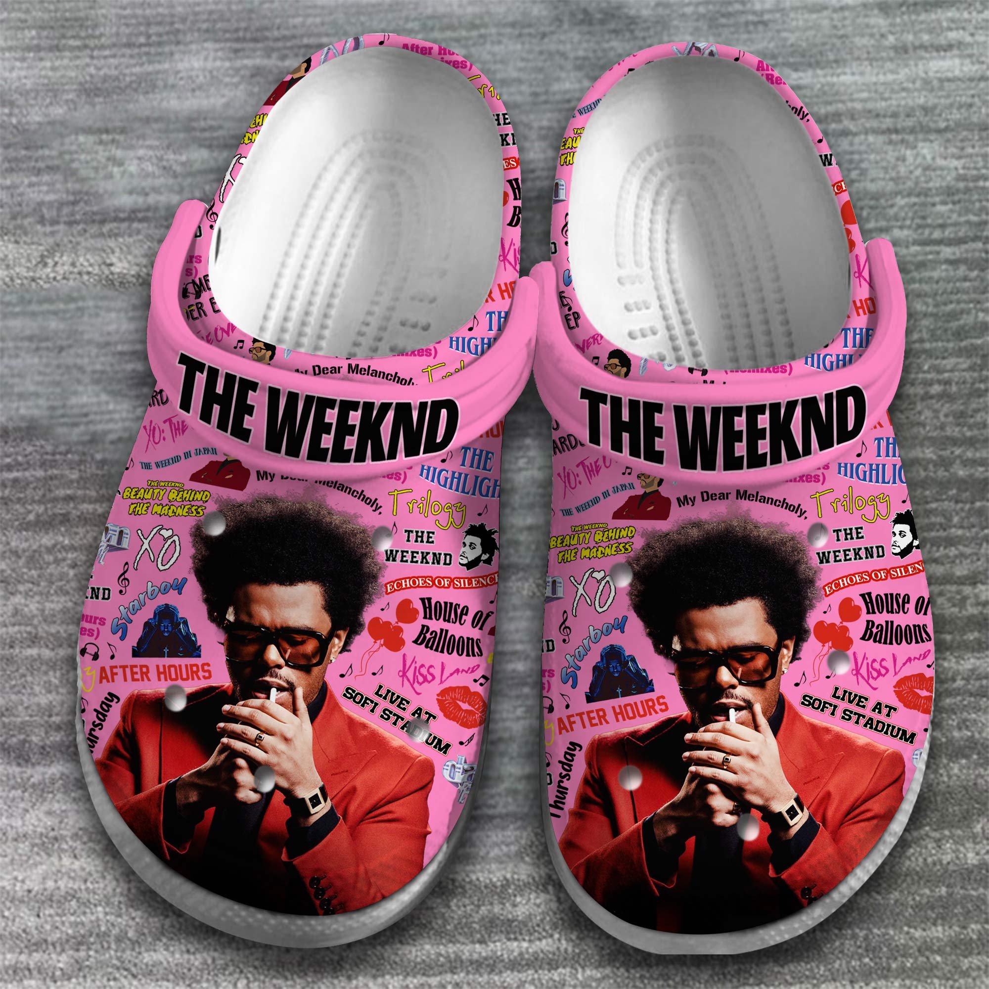 Merchidea The Weeknd Singer Music Crocs Crocband Clogs Shoes Comfortable For Men Women and Kids