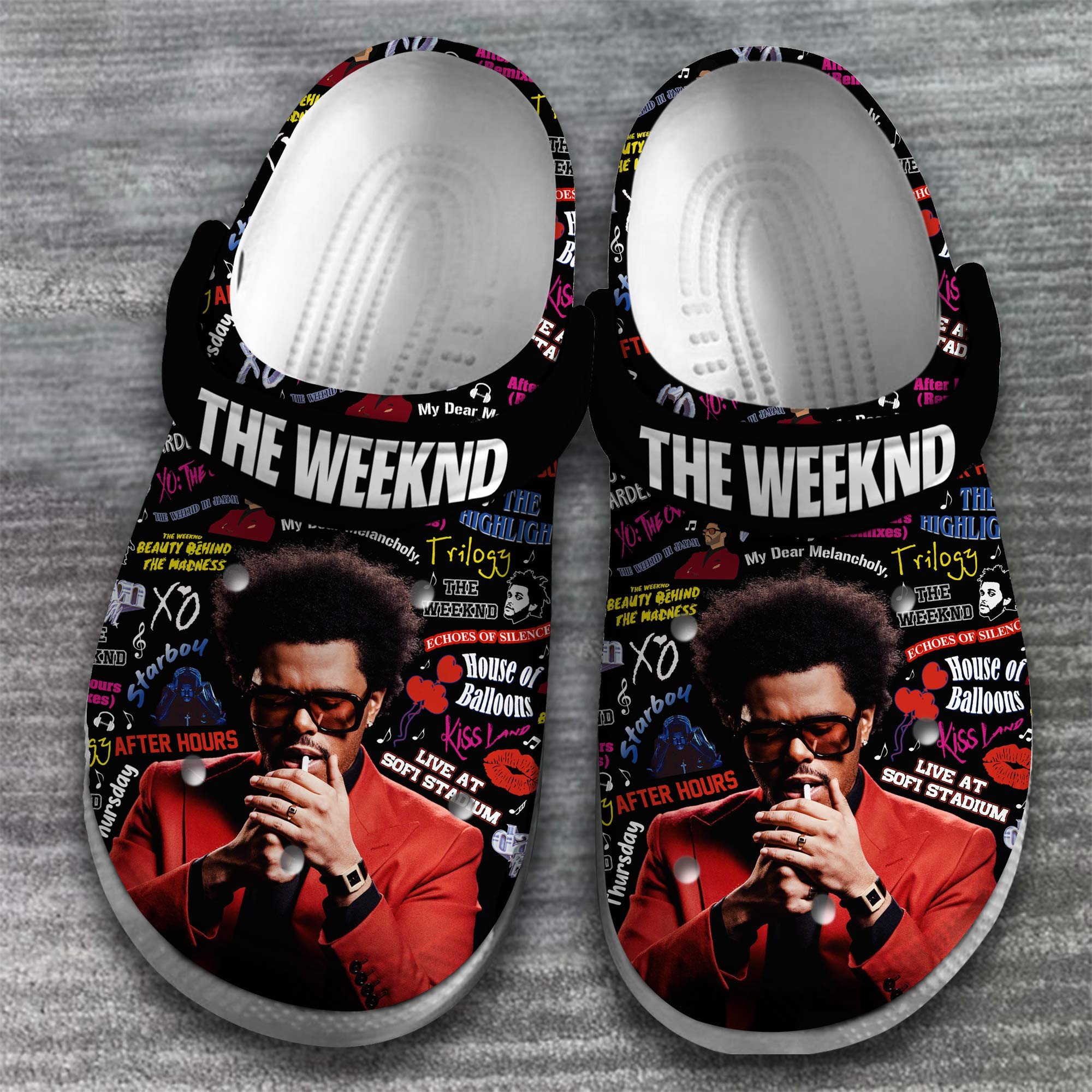Merchidea The Weeknd Singer Music Crocs Crocband Clogs Shoes Comfortable For Men Women and Kids