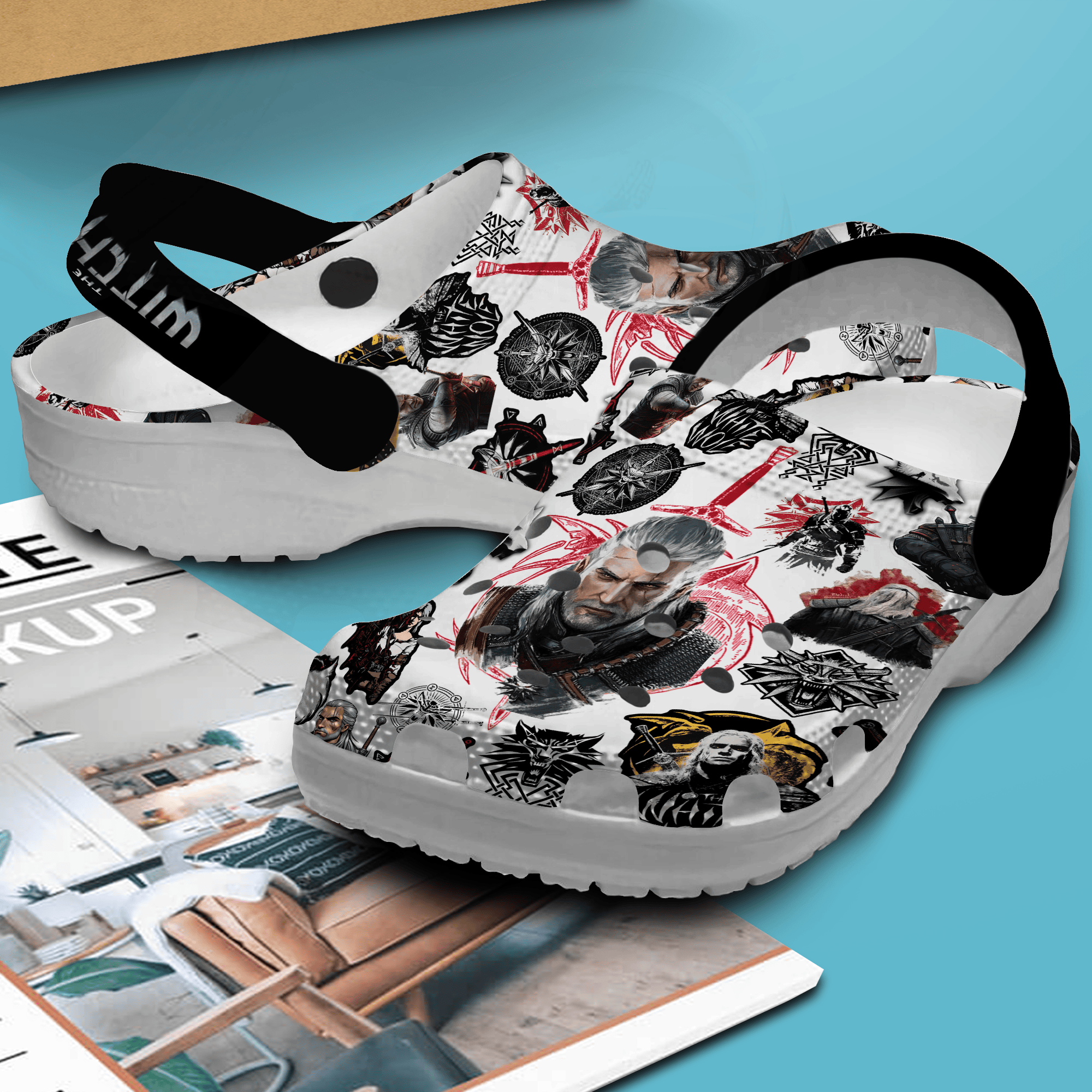 Merchidea The Witcher TV Series Crocs Crocband Clogs Shoes Comfortable For Men Women and Kids