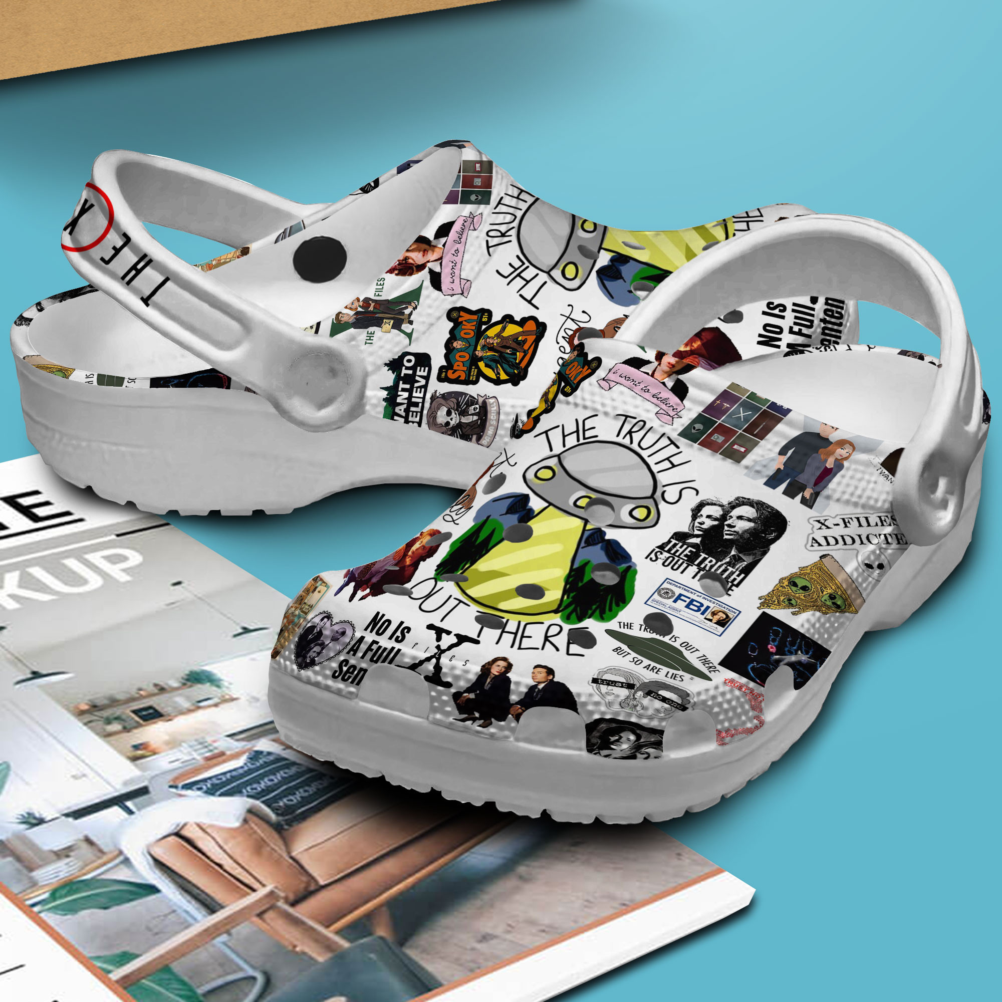 Merchidea The X Files TV Series Crocs Crocband Clogs Shoes Comfortable For Men Women and Kids