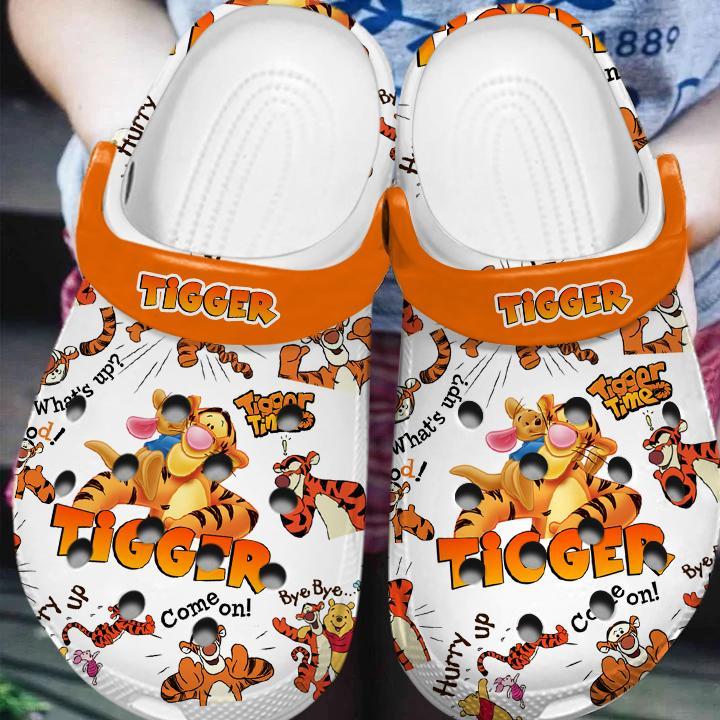 Merchidea Tigger Winnie The Pooh Cartoon Crocs Crocband Clogs Shoes Comfortable For Men Women and Kids
