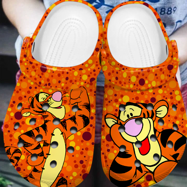 Merchidea Tigger Winnie The Pooh Cartoon Crocs Crocband Clogs Shoes Comfortable For Men Women and Kids