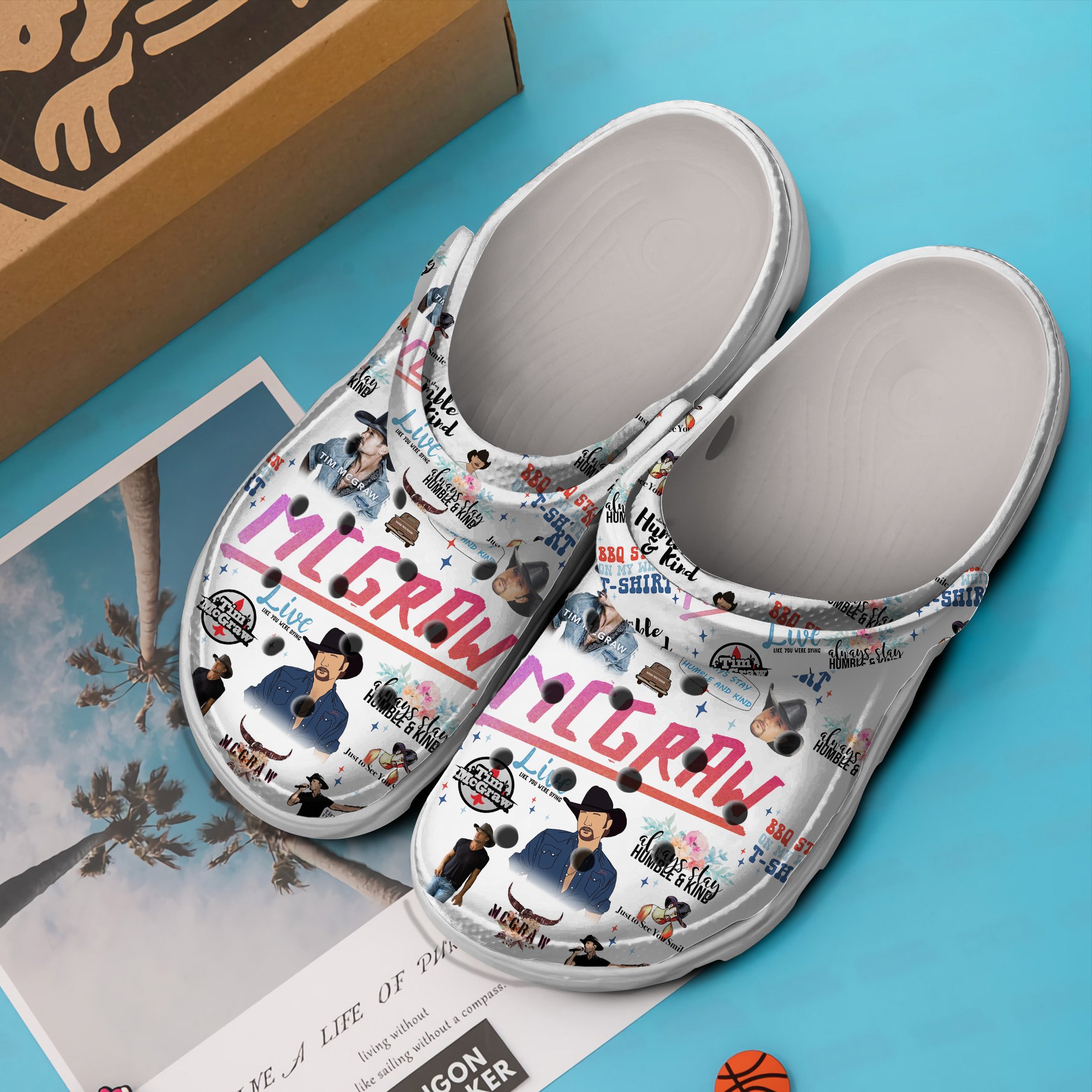 Merchidea Tim McGraw Music Crocs Crocband Clogs Shoes Comfortable For Men Women and Kids