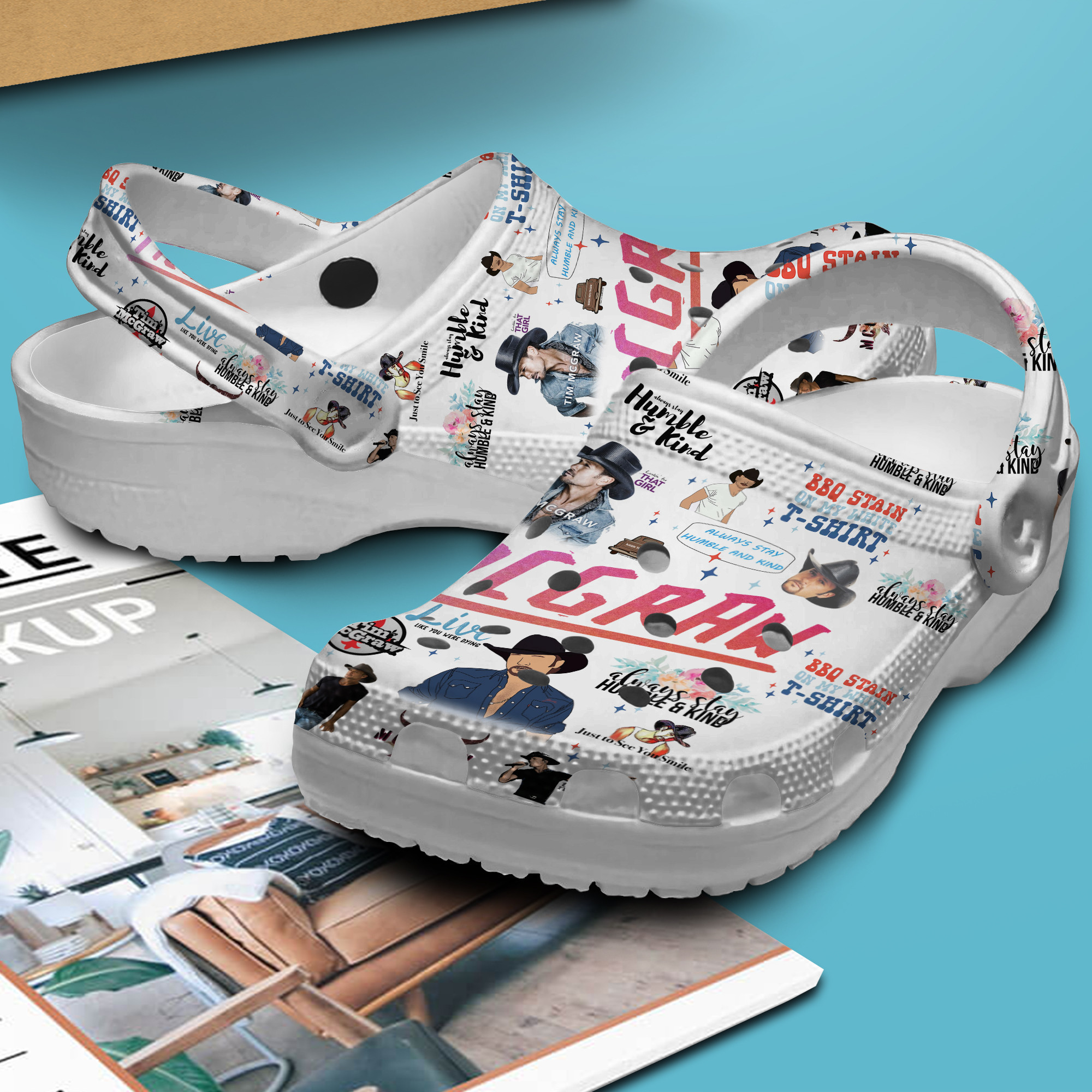 Merchidea Tim McGraw Music Movie Crocs Crocband Clogs Shoes Comfortable For Men Women and Kids