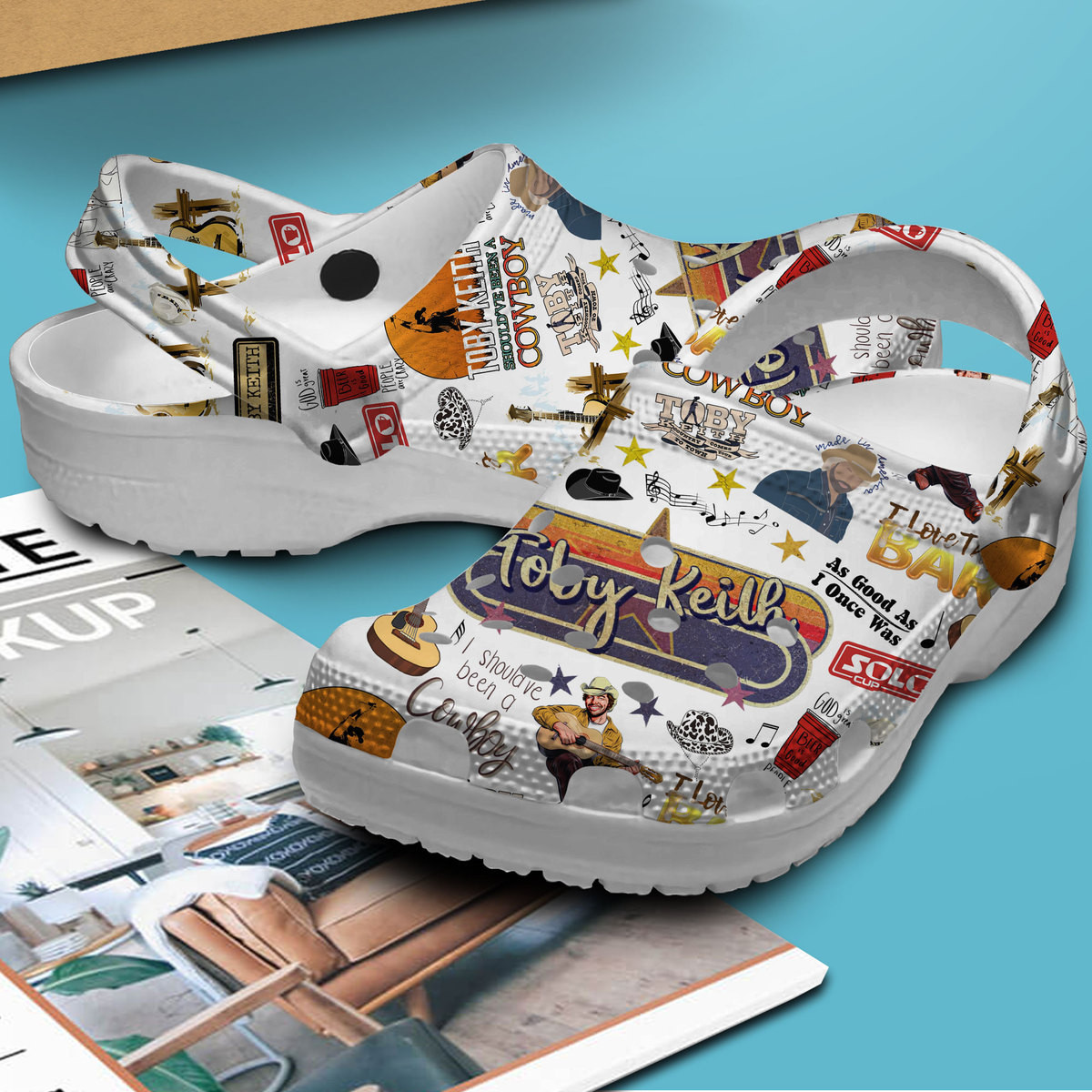 Merchidea Toby Keith Music Crocs Crocband Clogs Shoes Comfortable For Men Women and Kids