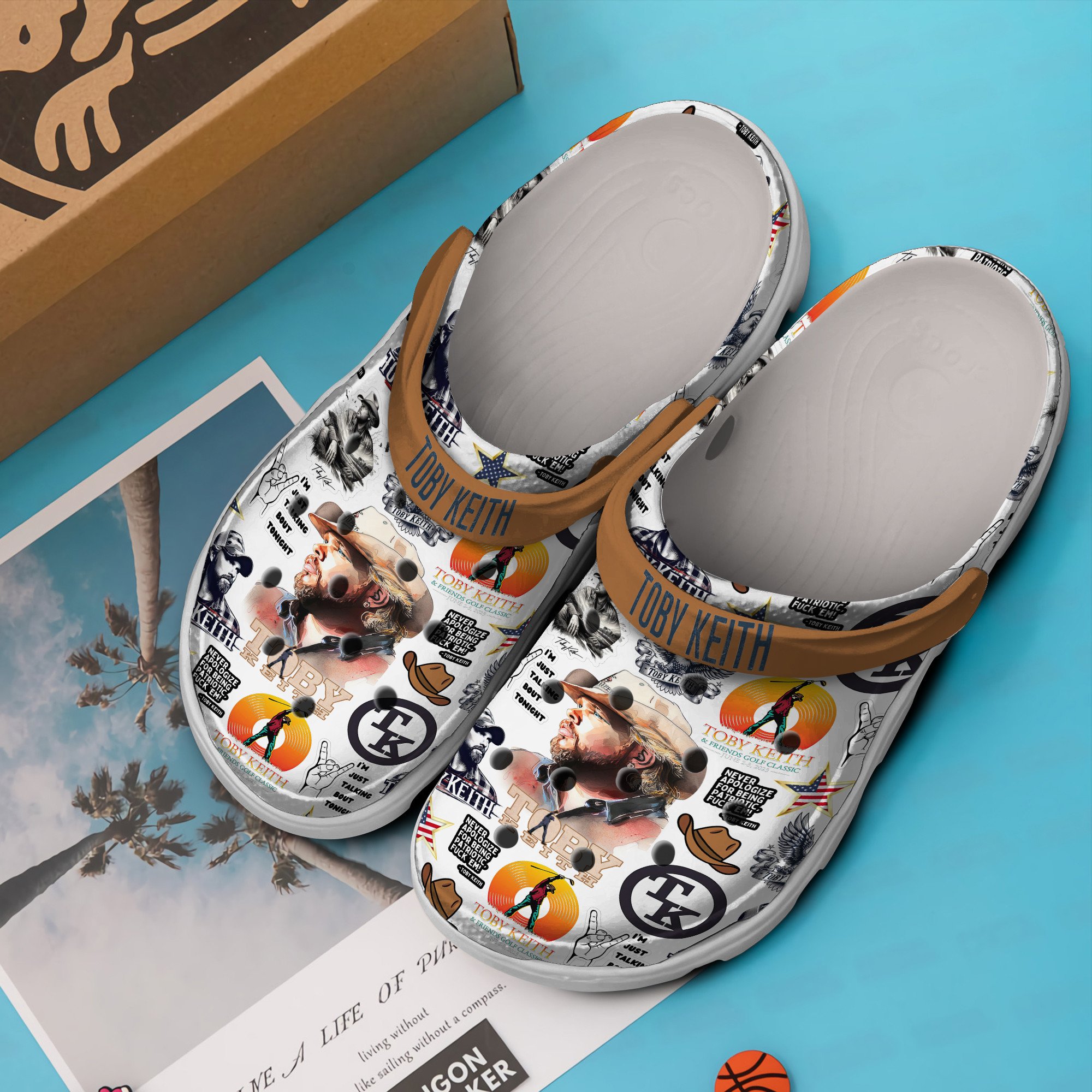 Merchidea Toby Keith Music Crocs Crocband Clogs Shoes Comfortable For Men Women and Kids