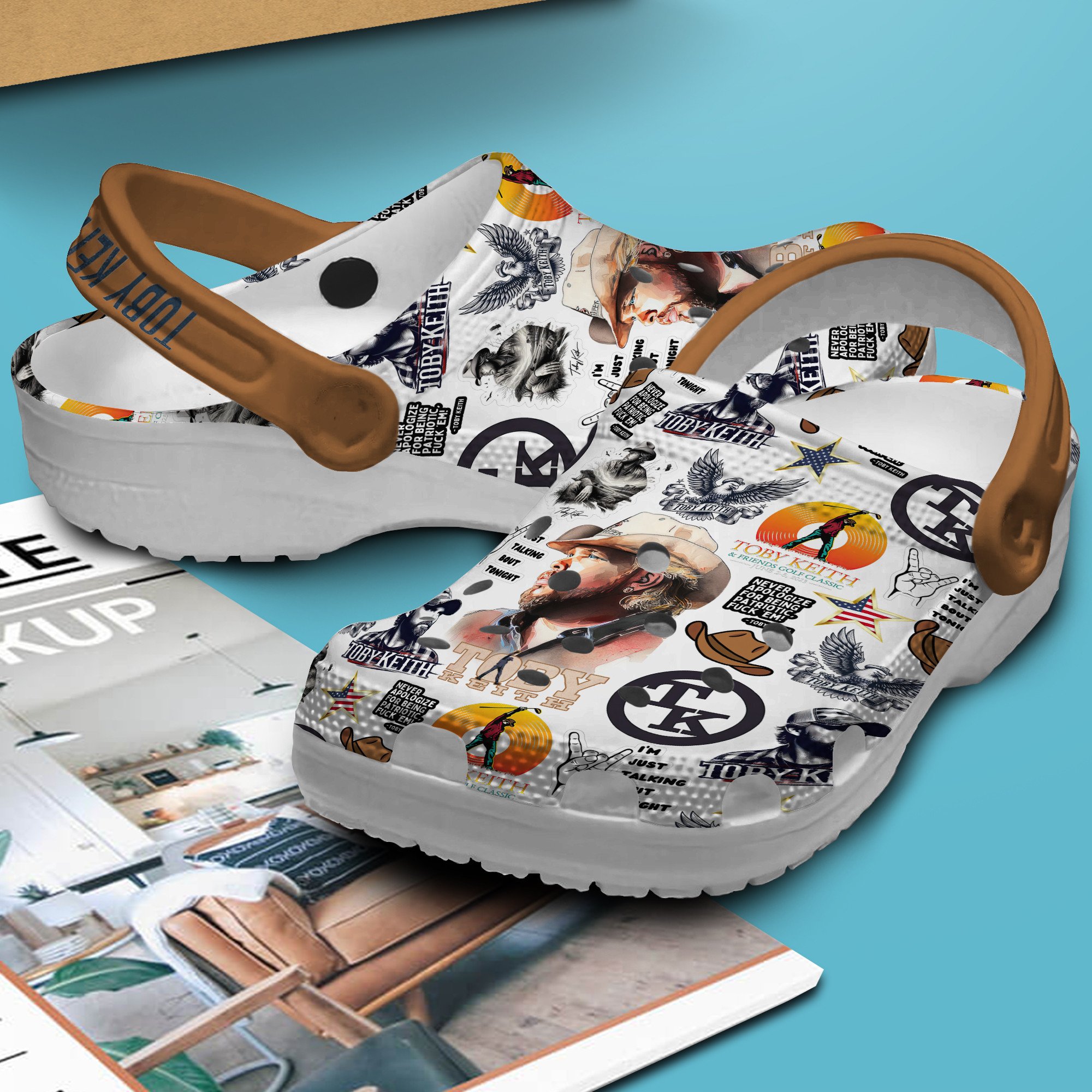 Merchidea Toby Keith Music Crocs Crocband Clogs Shoes Comfortable For Men Women and Kids