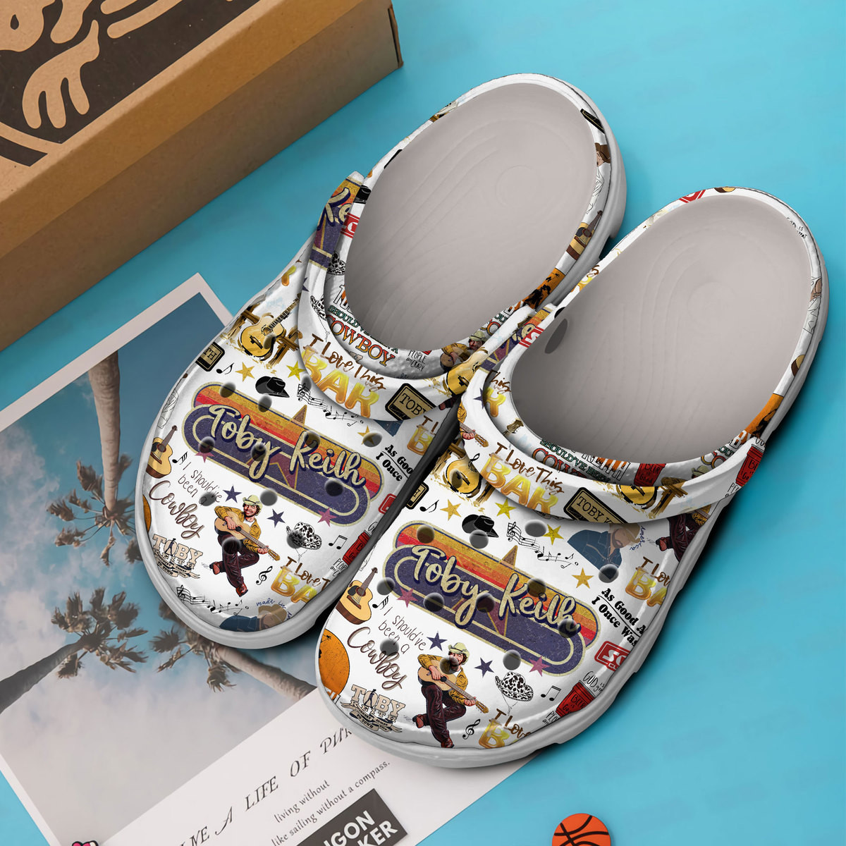 Merchidea Toby Keith Music Crocs Crocband Clogs Shoes Comfortable For Men Women and Kids