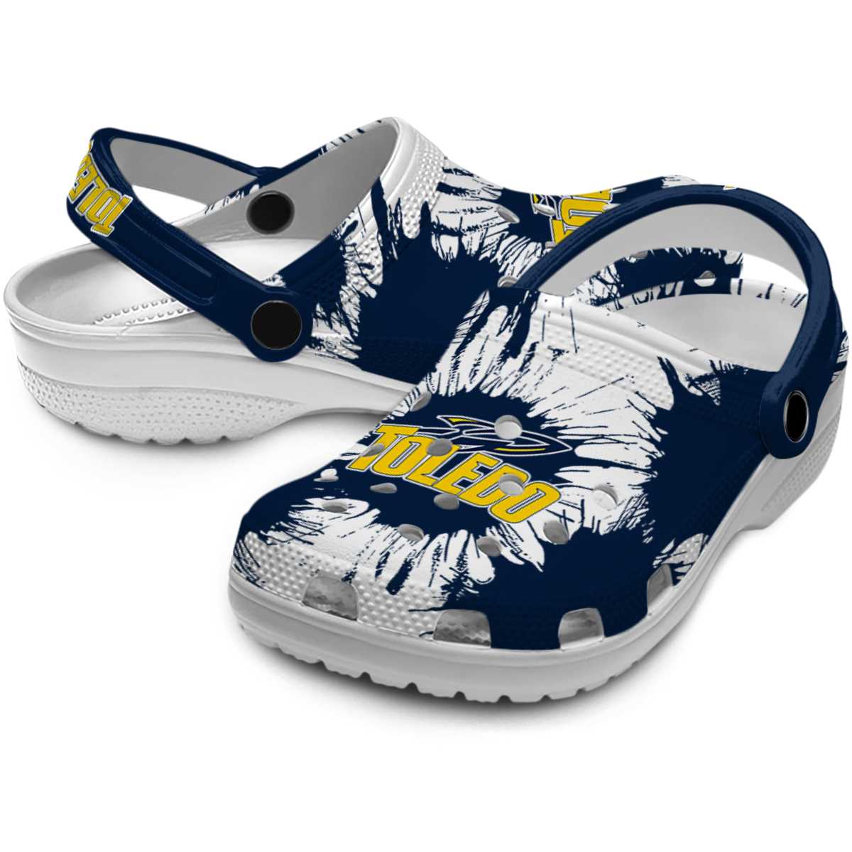 Merchidea Toledo Rockets NCAA Sport Crocs Crocband Clogs Shoes Comfortable For Men Women and Kids