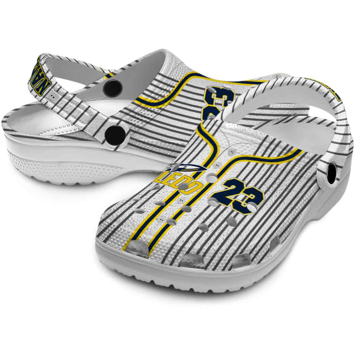 Merchidea Toledo Rockets NCAA Sport Crocs Crocband Clogs Shoes Comfortable For Men Women and Kids