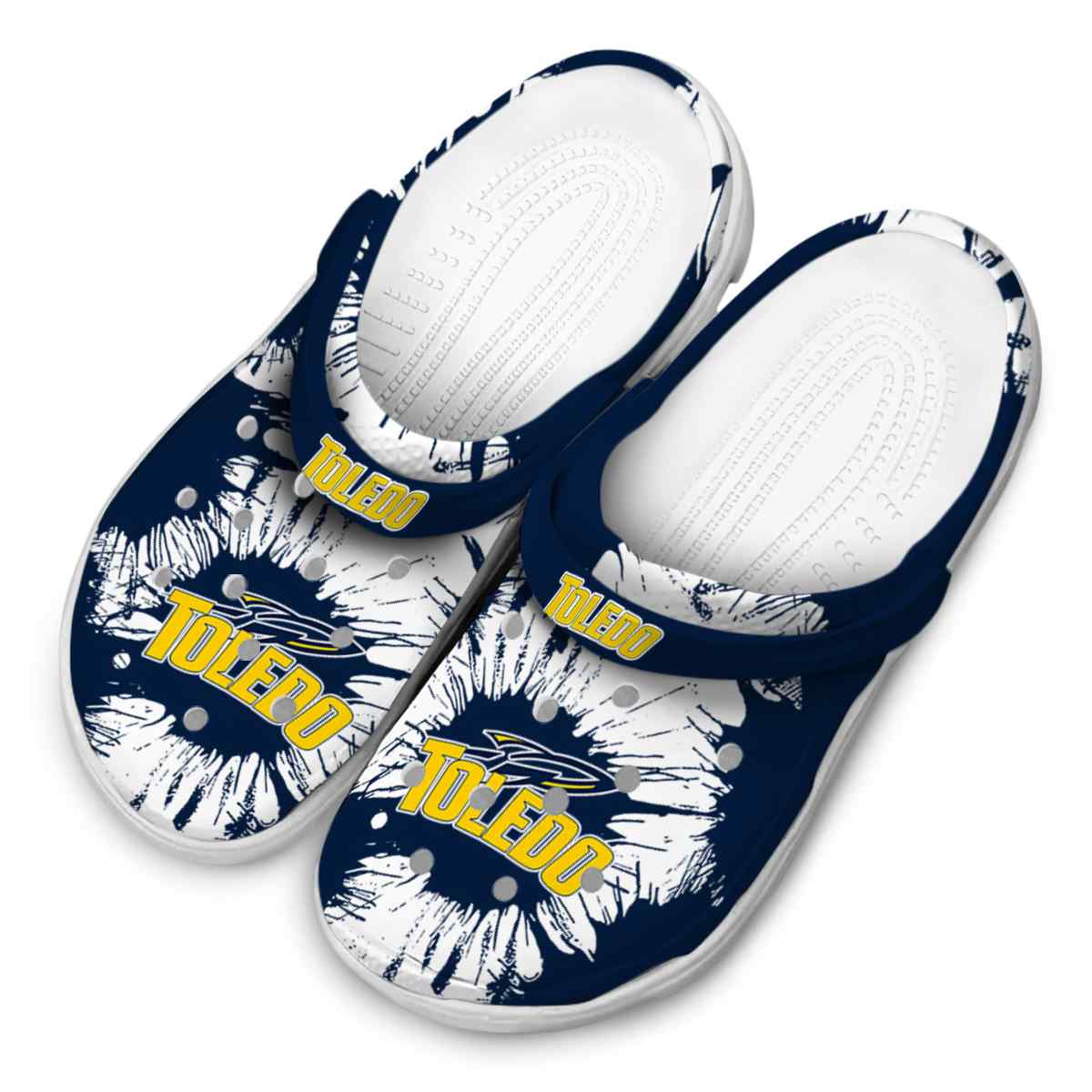 Merchidea Toledo Rockets NCAA Sport Crocs Crocband Clogs Shoes Comfortable For Men Women and Kids