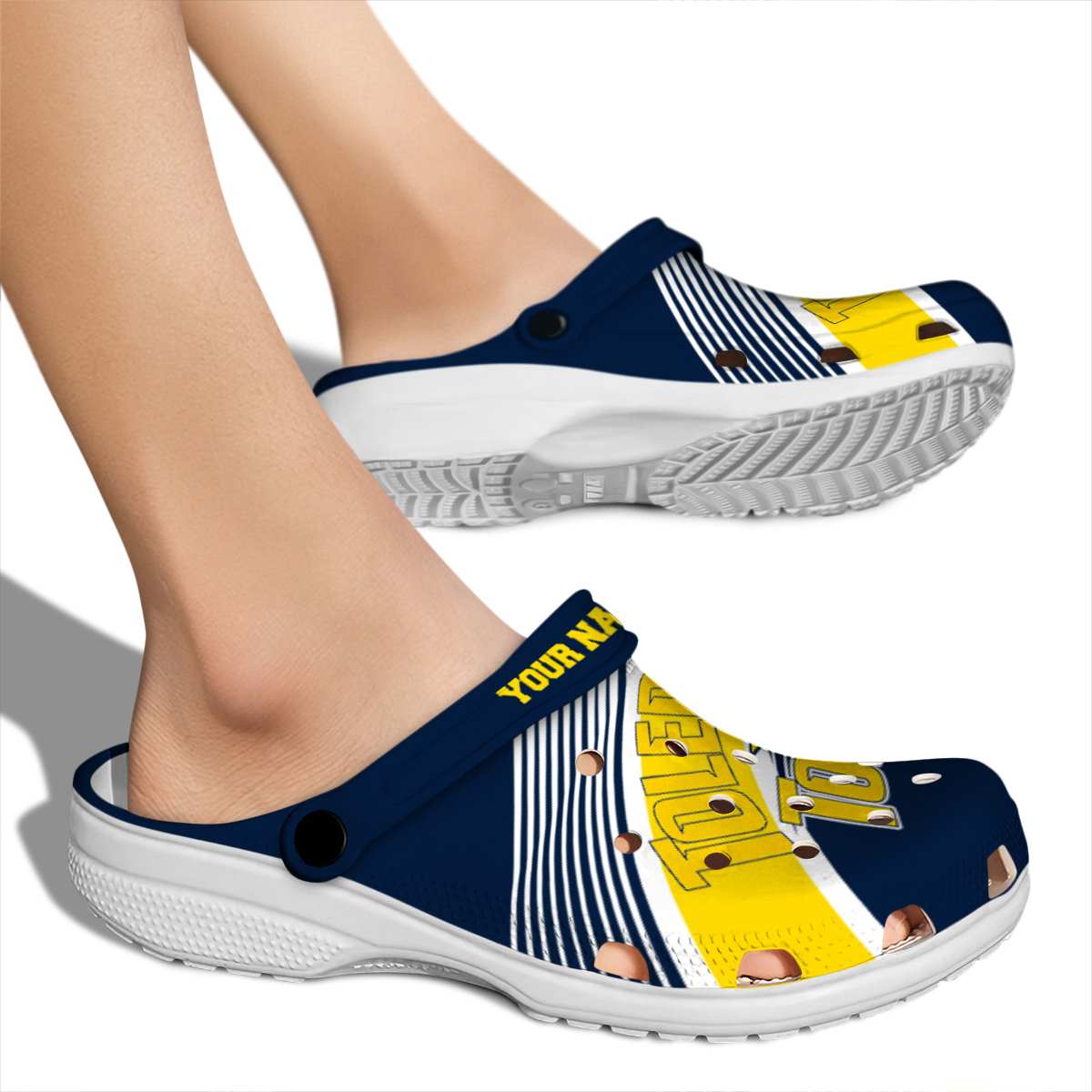Merchidea Toledo Rockets NCAA Sport Crocs Crocband Clogs Shoes Comfortable For Men Women and Kids