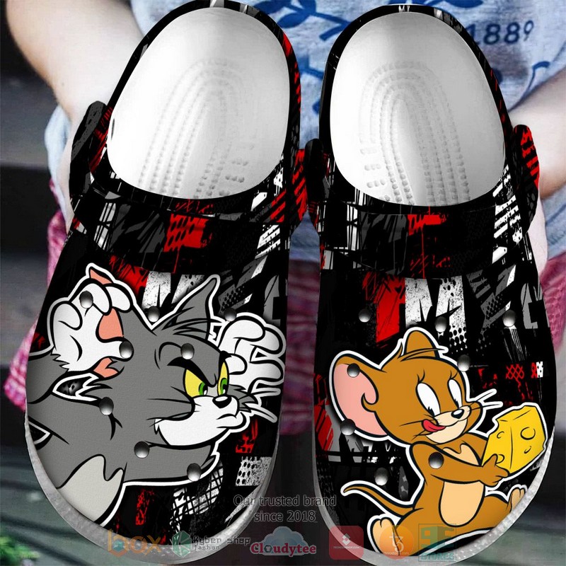 Merchidea Tom and Jerry Cartoon Crocs Crocband Clogs Shoes Comfortable For Men Women and Kids