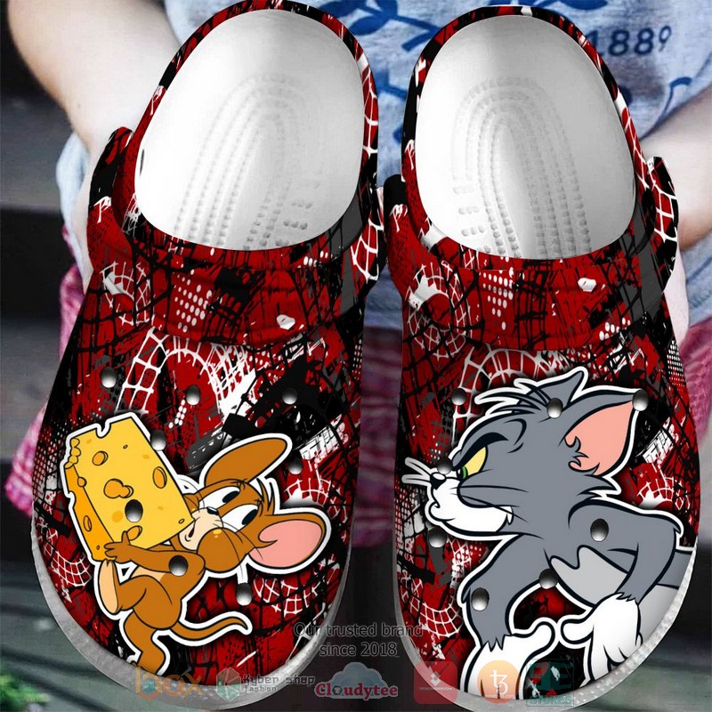 Merchidea Tom and Jerry Cartoon Crocs Crocband Clogs Shoes Comfortable For Men Women and Kids