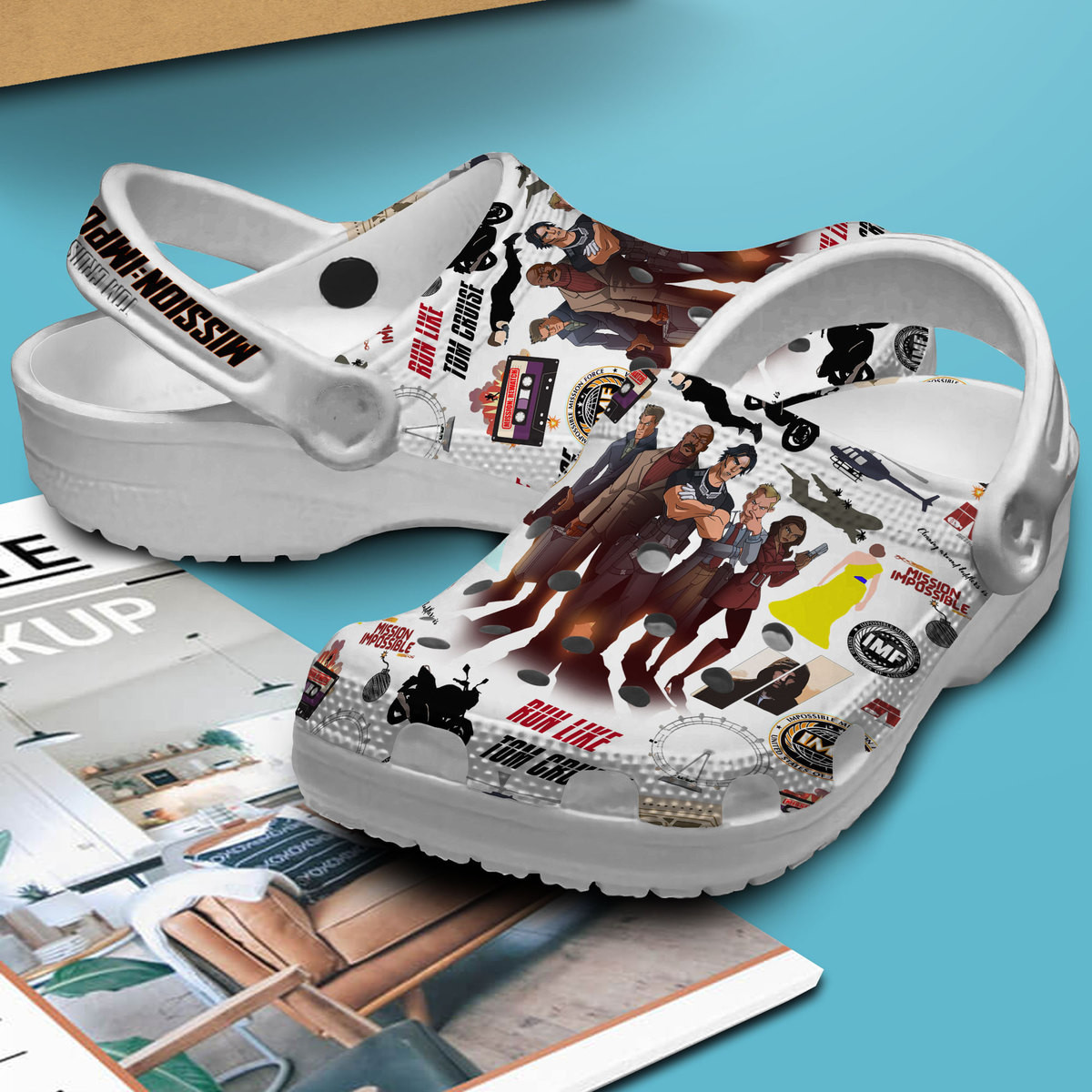 Merchidea Tom Cruise Mission Impossible Movie Crocs Crocband Clogs Shoes Comfortable For Men Women and Kids