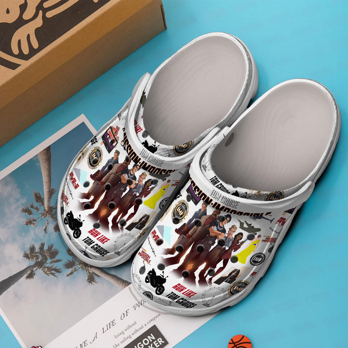 Merchidea Tom Cruise Mission Impossible Movie Crocs Crocband Clogs Shoes Comfortable For Men Women and Kids