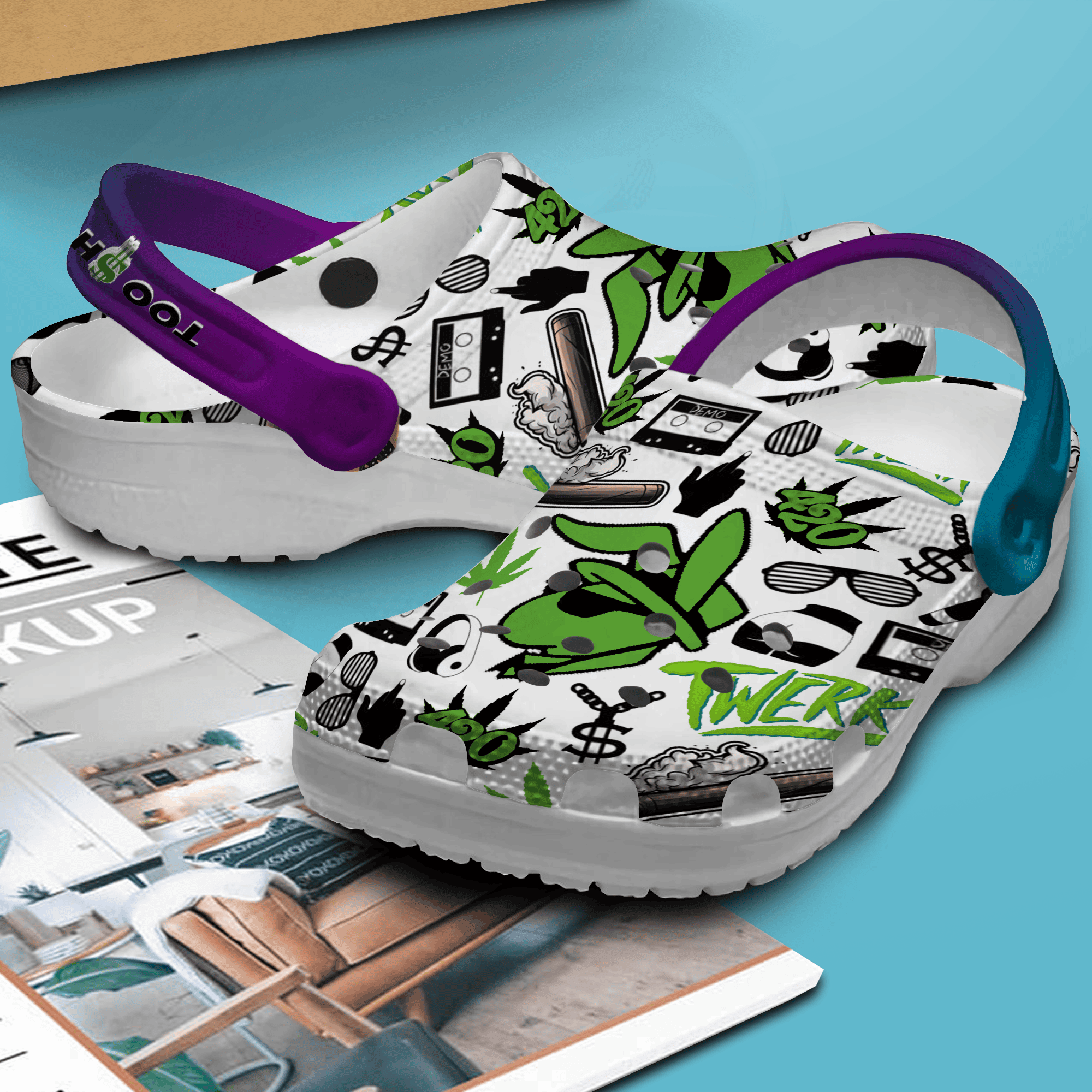 Merchidea Too Short Rapper Music Crocs Crocband Clogs Shoes Comfortable For Men Women and Kids