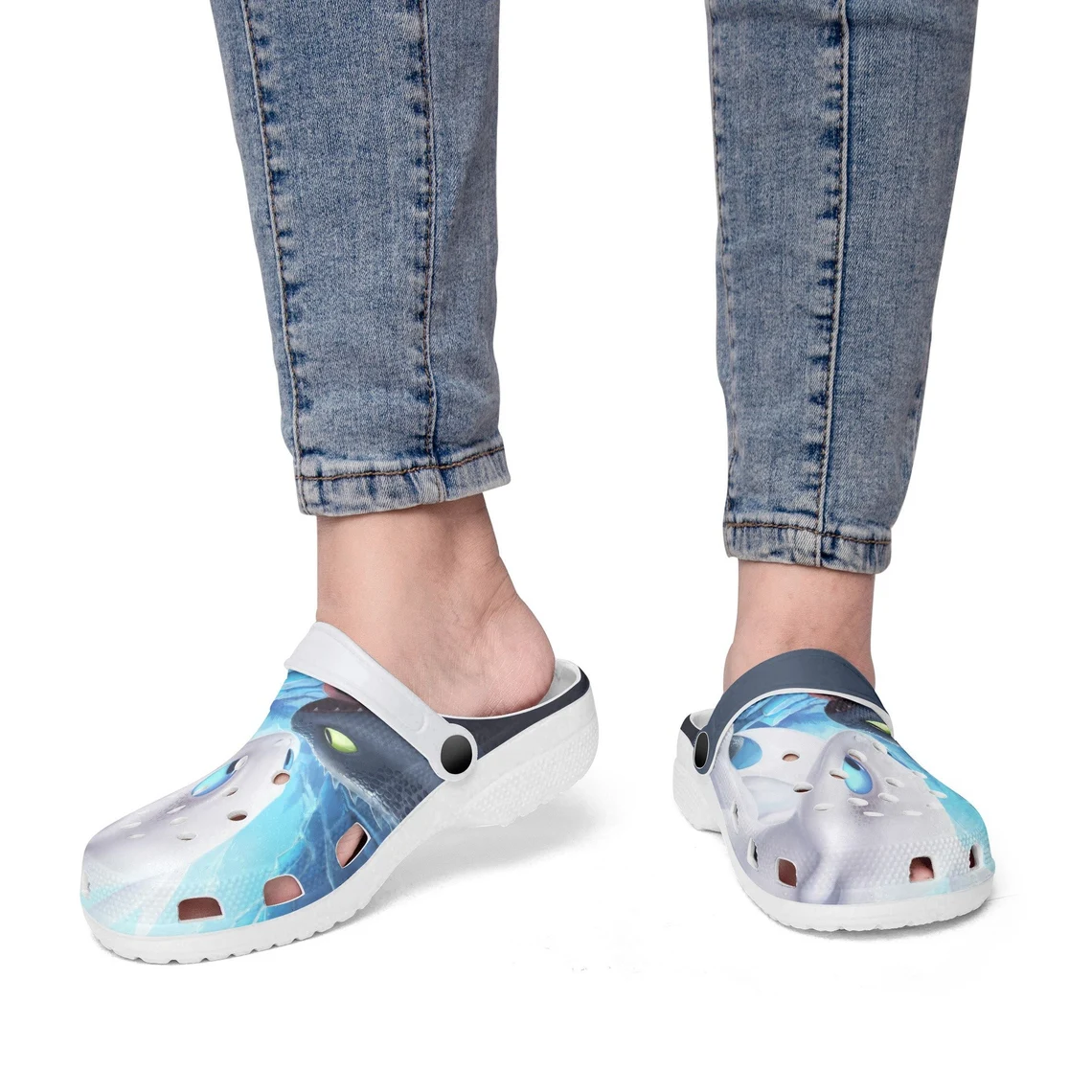 Merchidea Toothless How to train your dragon Cartoon Crocs Crocband Clogs Shoes Custom Name For Men Women and Kids