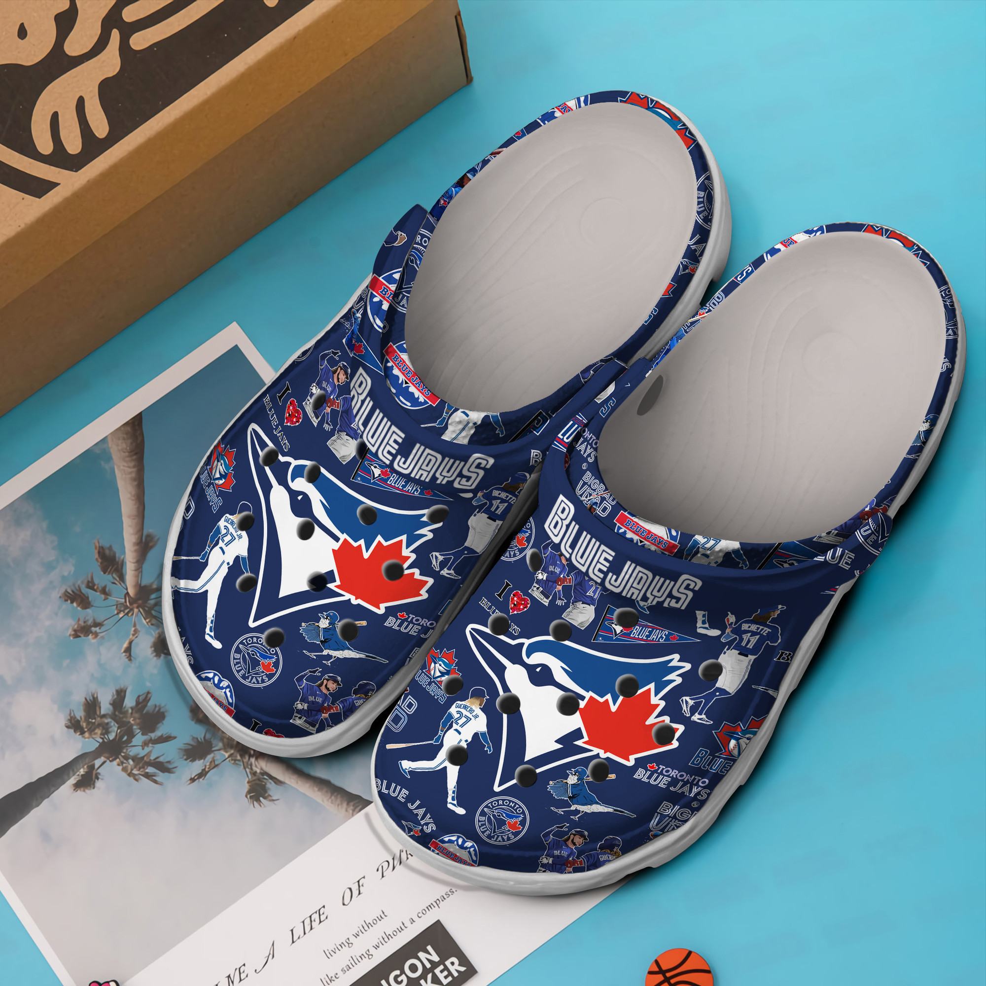 Merchidea Toronto Blue Jays MLB Sport Crocs Crocband Clogs Shoes Comfortable For Men Women and Kids