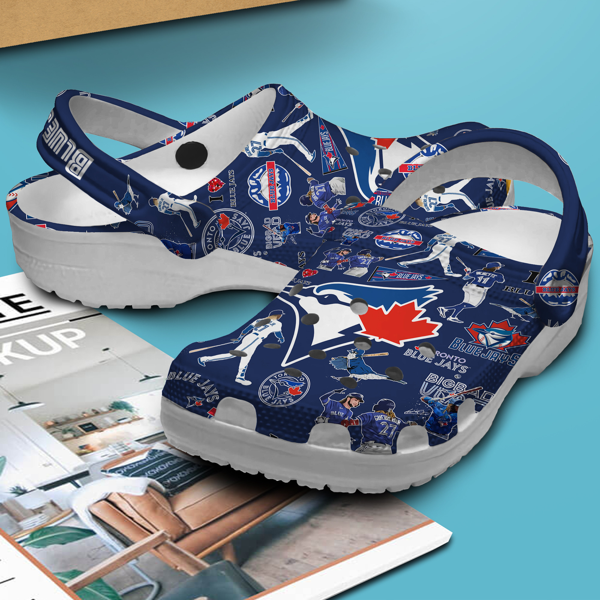 Merchidea Toronto Blue Jays MLB Sport Crocs Crocband Clogs Shoes Comfortable For Men Women and Kids